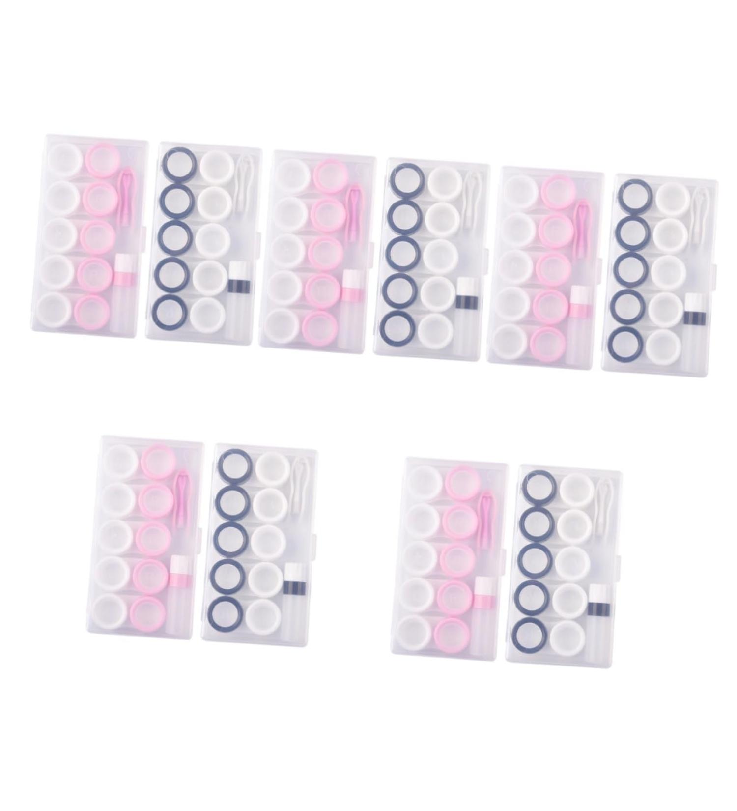 Buy Healvian 10 Sets Contact Lens Storage Box - Portable Case & Tweezers for Travel | Best Colored Lens Organizer - Buy Online on GoSupps.com