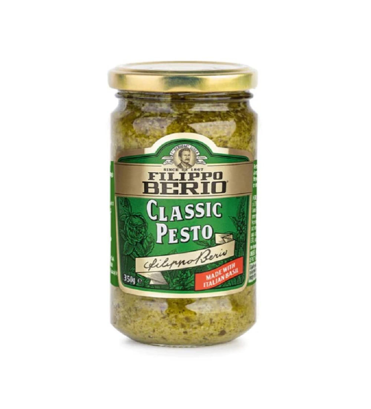 Filippo Berio Classic Green Pesto 350g - Authentic Italian Pesto for Pasta and More - Buy Online on GoSupps.com