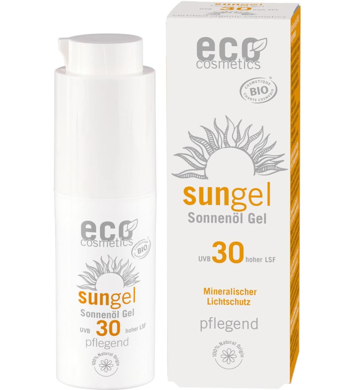 eco cosmetics Transparent facial sun gel SPF 30 (2 x 30 ml)