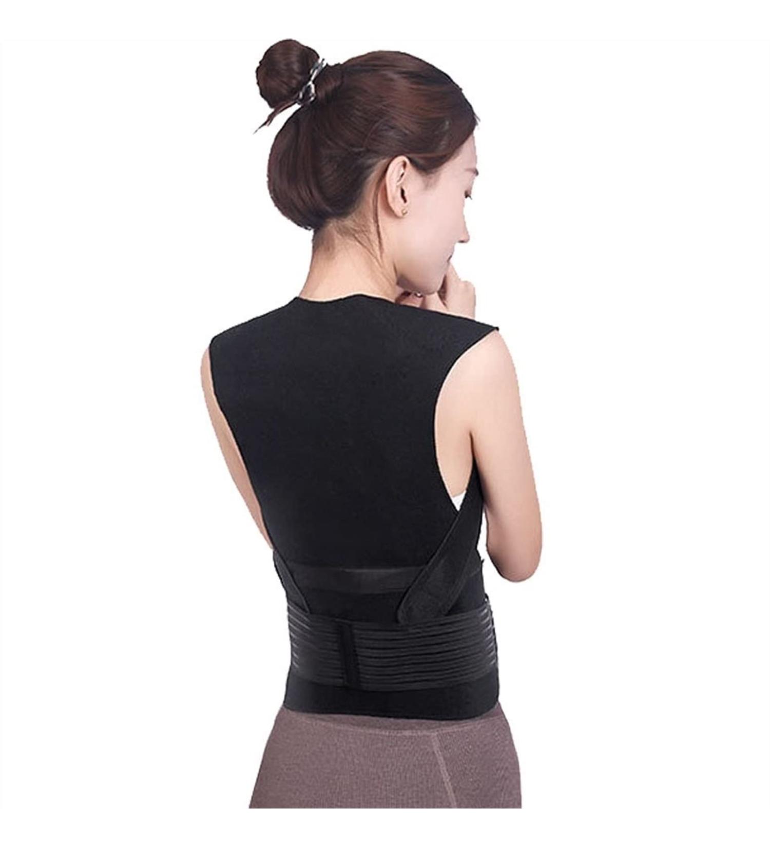 Self-Warming Turmaline Back Support Belt | Magnetic Therapy for Pain Relief | Herniated Disc & Posture Support | Breathable Lumbar Support (Black M/M) - Buy Online on GoSupps.com