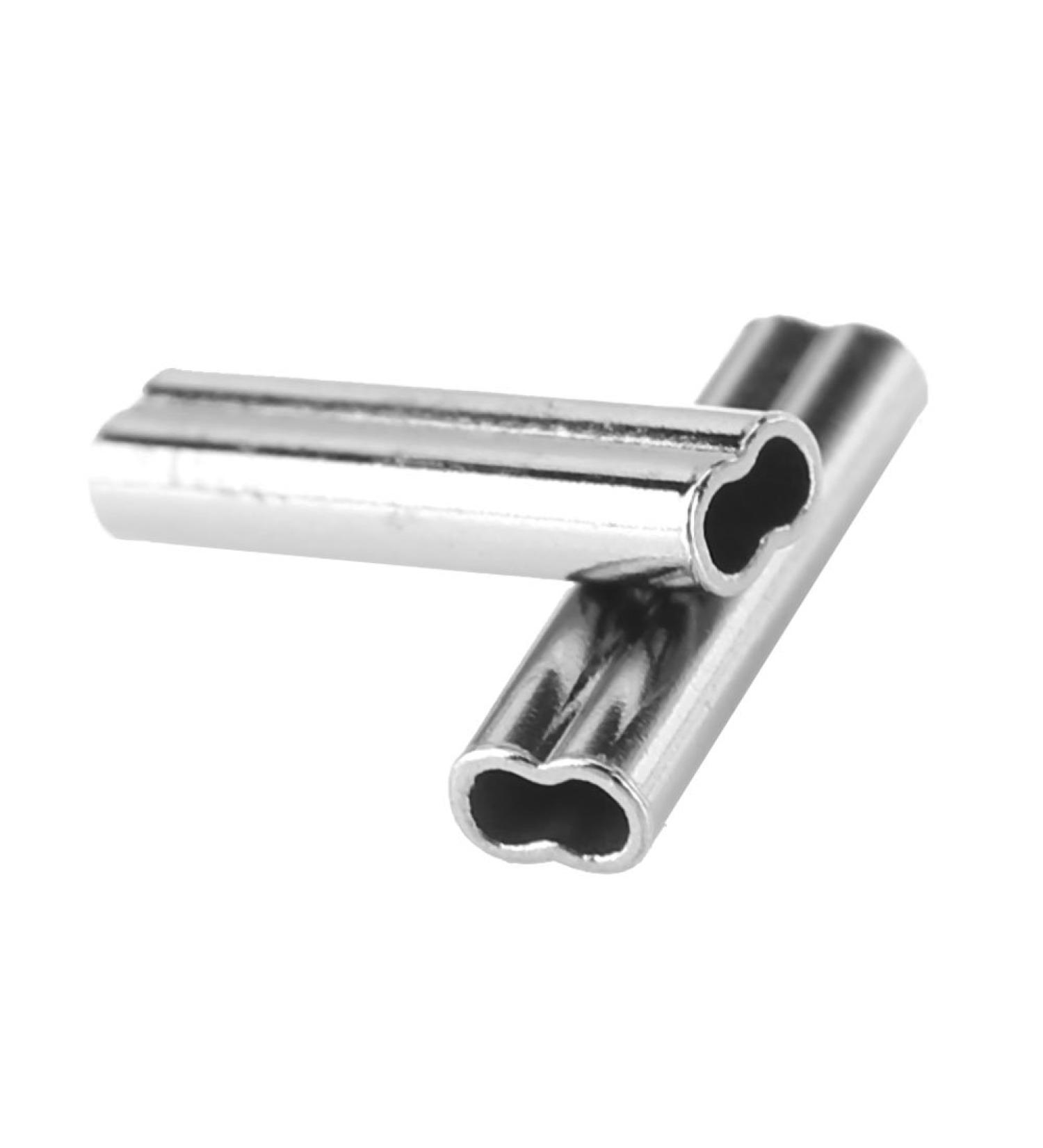 100-Part Fishing Copper Pipe & Crimp Slump Sleek - Must-Have Double Run Sleeve for Wire Rope & Cable | Clean Fishing Cord Pipe (1.0mm x 10mm) - International Shipping - Buy Online on GoSupps.com