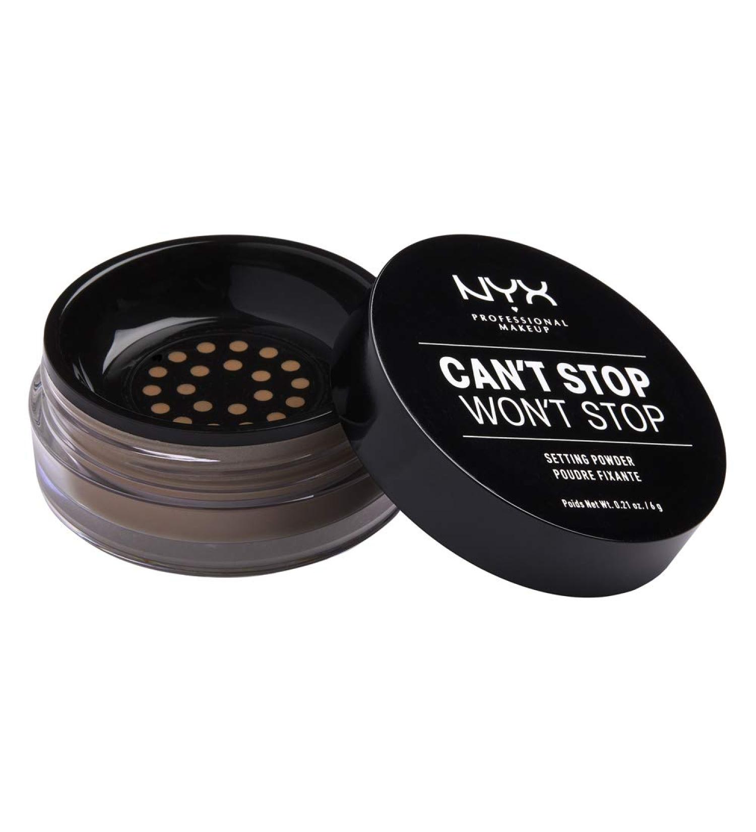 NYX Professional Makeup Can't Stop Won't Stop Setting Powder - Vegan Matte Finish Loose Fixing Powder in Medium Deep for Oily Skin - International Shipping Available - Buy Online on GoSupps.com