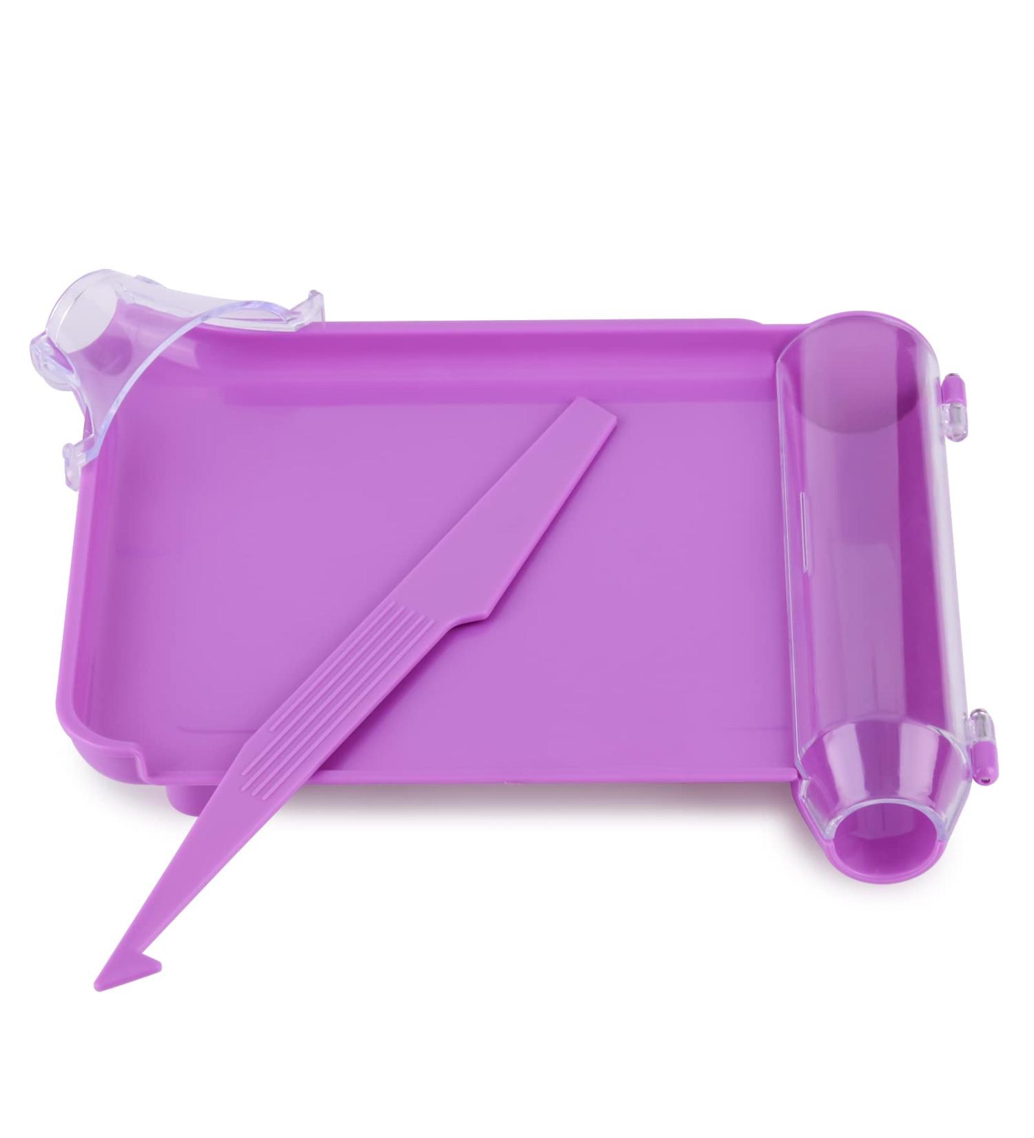 SimCoach Left Hand Pill Counting Tray with Spatula - Purple Pharmacy Pill Counter for Accurate Medication Measurement - Buy Online on GoSupps.com