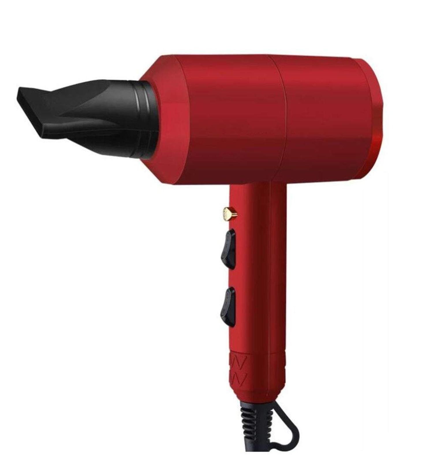 Hair Dryer Powerful AC Motor 2000W Professional Hairdryer Negative Ionic Technology with Nozzle Extreme Blow Dryer with 3 Heat 2 Speed Settings Cool Shot Anti-frizz for Home and Salon Red Small Gift - Buy Online on GoSupps.com