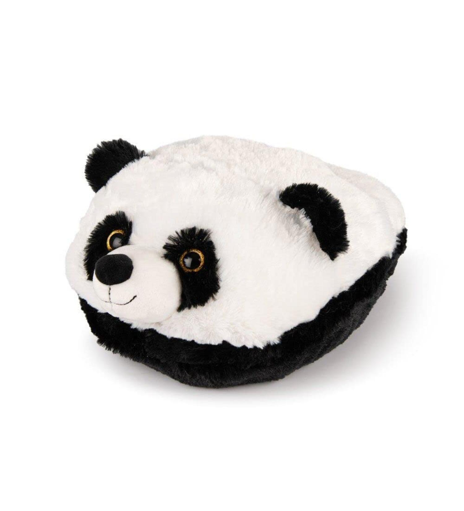 COZY NOXXIEZ Plush One Piece Foot Warmer with Cuddly Soft Pillow for Kids and Adults Panda White Black 38/38.5 EU