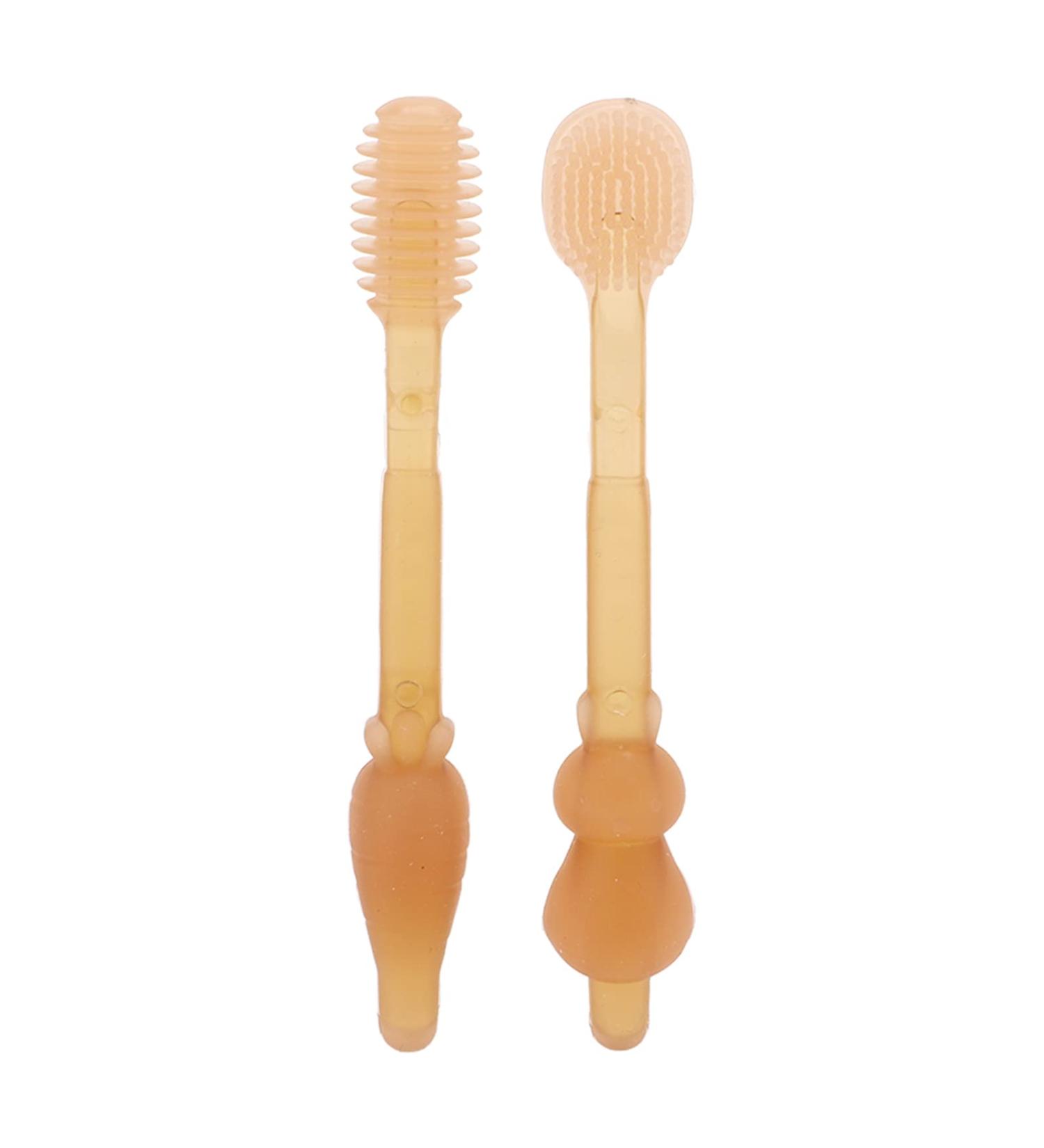 Baby Finger Toothbrush Set - Silicone Toddler Mouth Brush for Clean Tongue & Healthy Gums | International Shipping - Buy Online on GoSupps.com