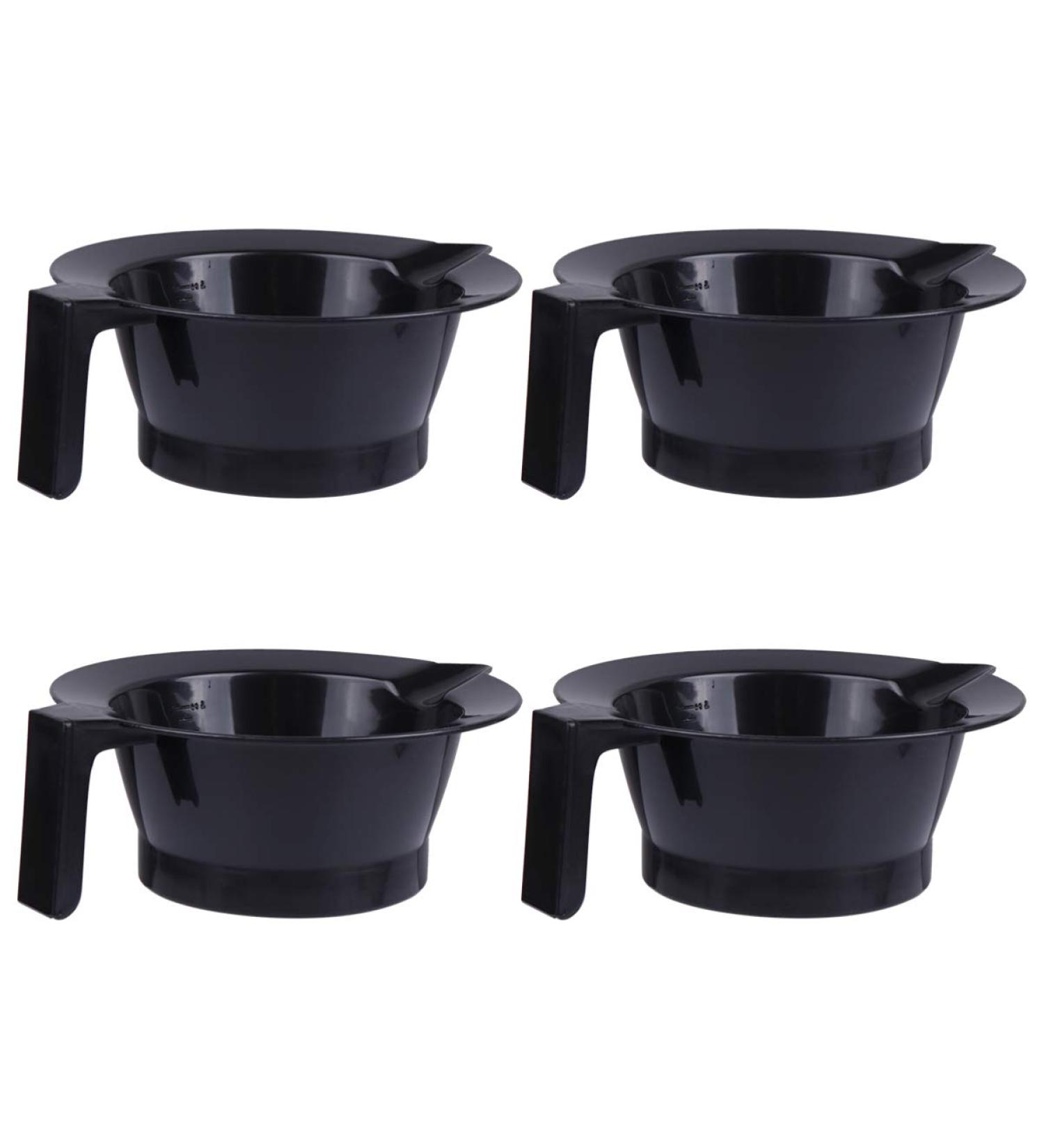 Beaupretty 4pcs Hair Dye Mixing Bowls Set in Black | Salon Hair Color & Bleach | Hair Dye Coloring Kit - Buy Online on GoSupps.com