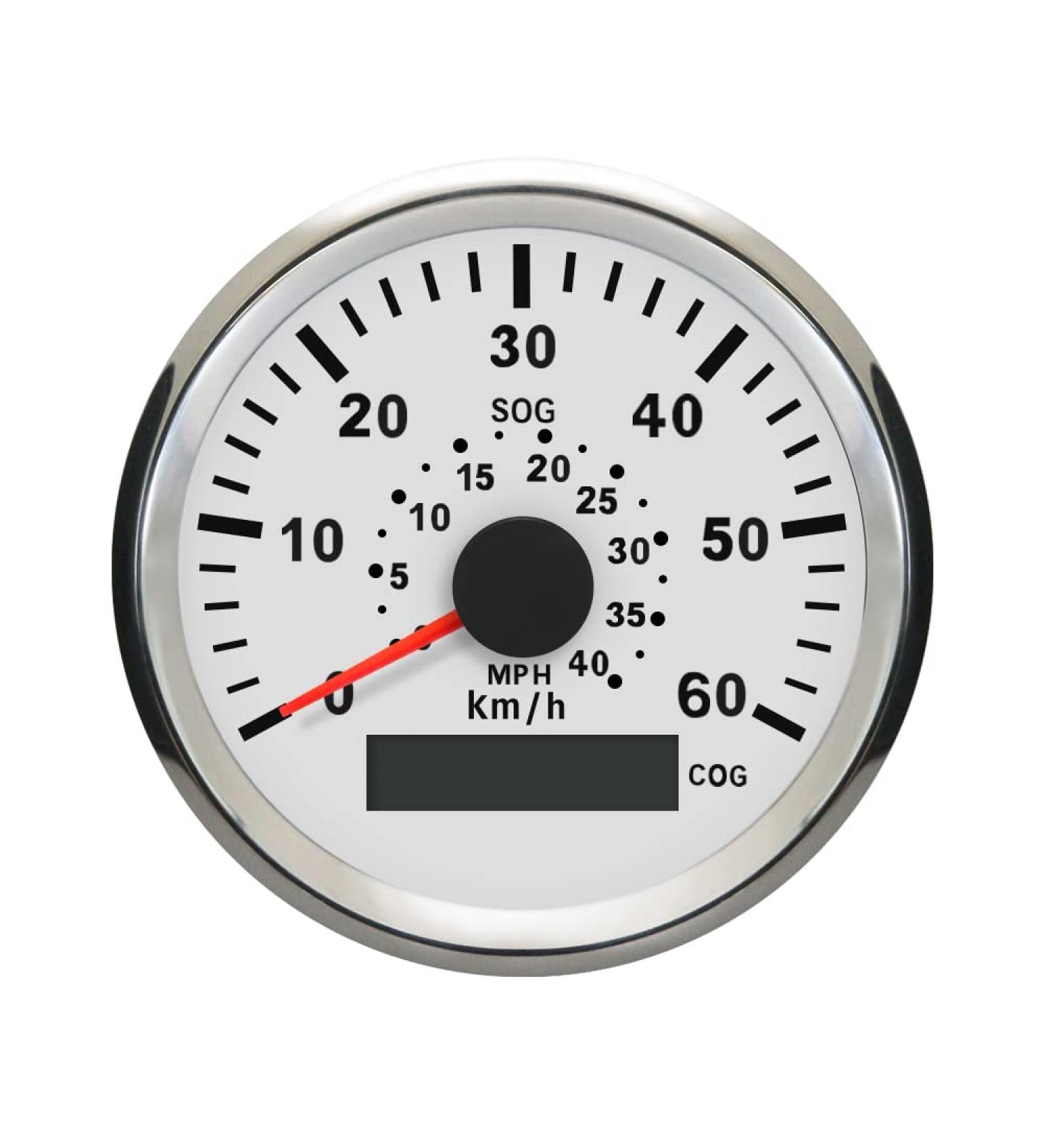 ELING GPS Speedometer for Boat & Yacht | 0-60 km/h 0-40 mph | Backlit 85mm | 12V/24V | Accurate Speed Meter - Buy Online on GoSupps.com