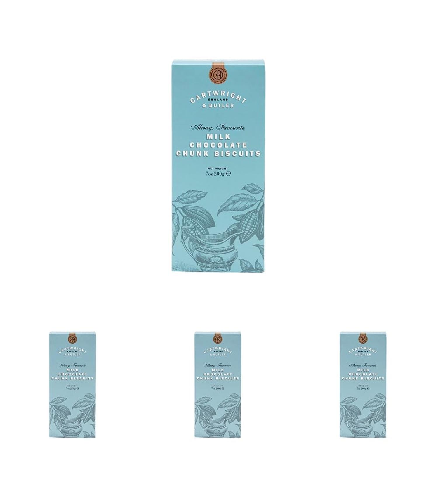Cartwright & Butler | Milk Chocolate Chunk Biscuits In Carton (Pack of 4) - Buy Online on GoSupps.com