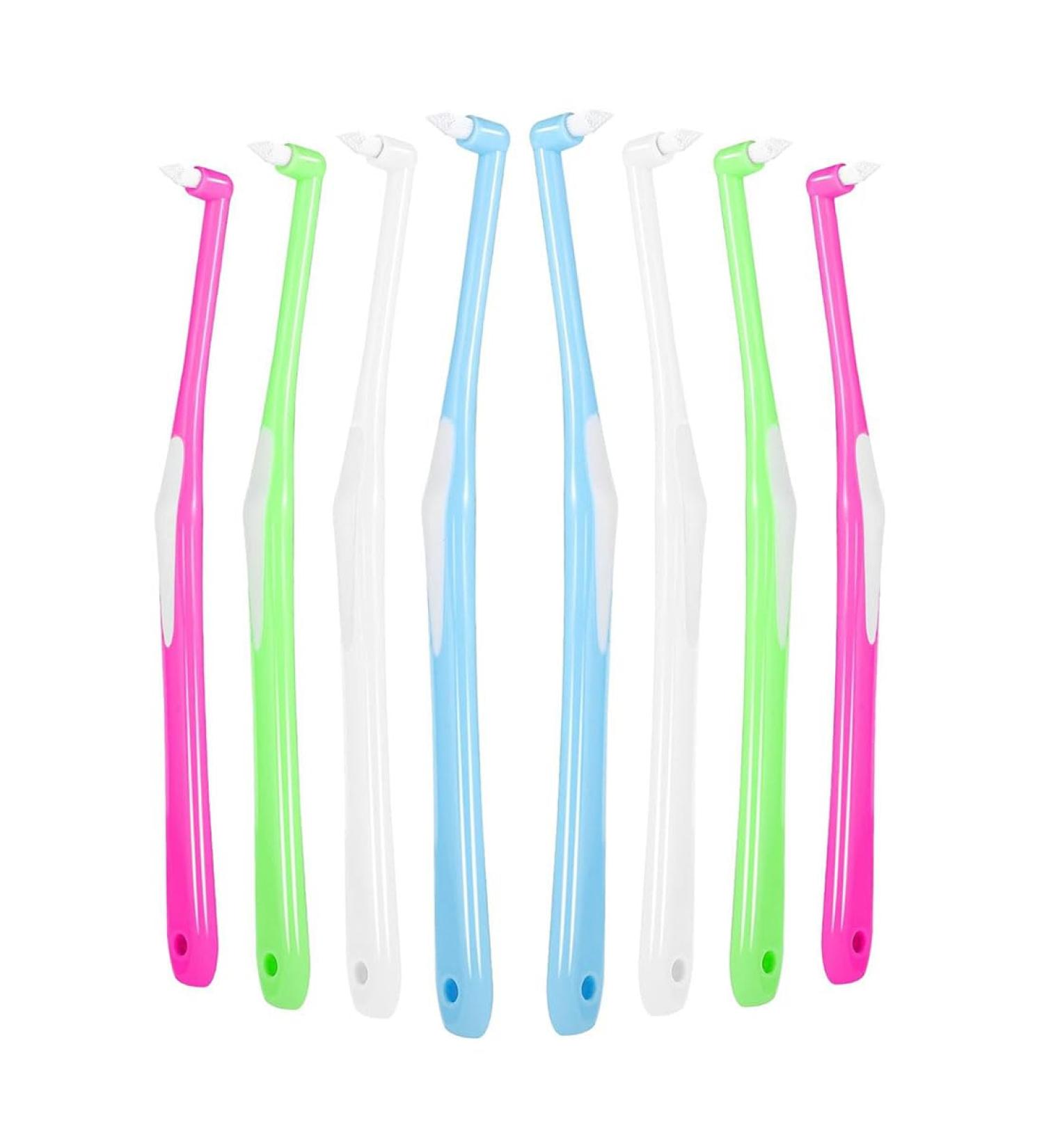 Soft Conical Toothbrush - Compact Interdental Cleaning Brush Set (8 Pieces 4 Colors) | International Shipping Available - Buy Online on GoSupps.com