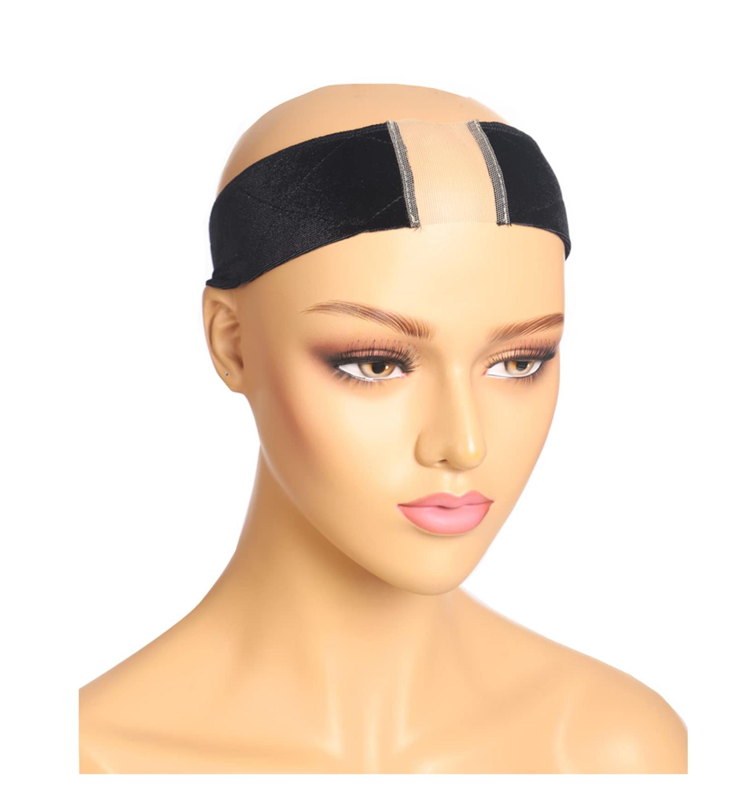 Elastic Non-Slip Wig Grip Headband - Thinner Velvet Band for Women's Wig and Scarf (2 Pack Black) - Buy Online on GoSupps.com