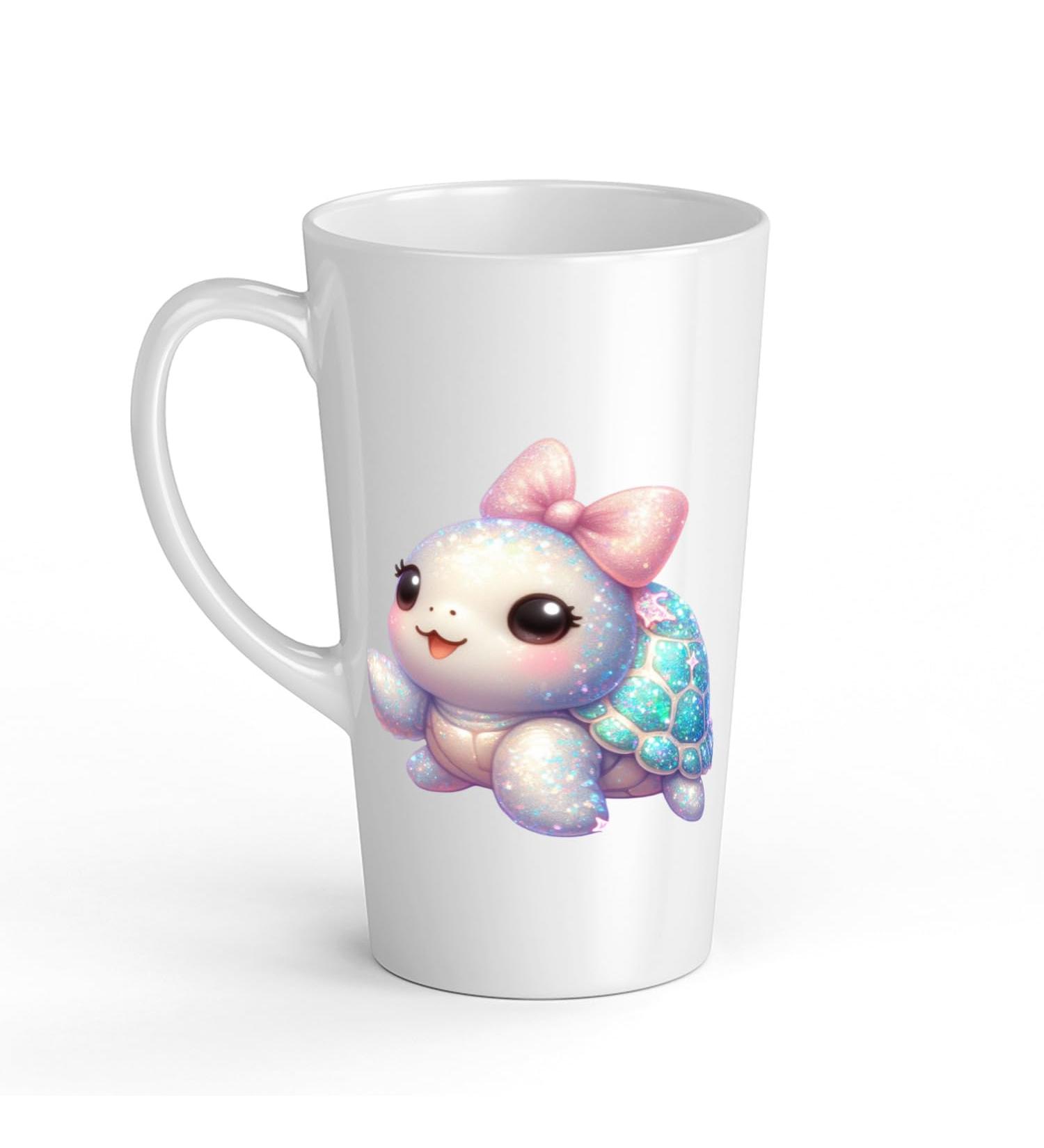 White Ceramic Baby Turtle Mug - Large 483 ml Perfect for Hot Chocolate or Milk Fun and Easy to Use