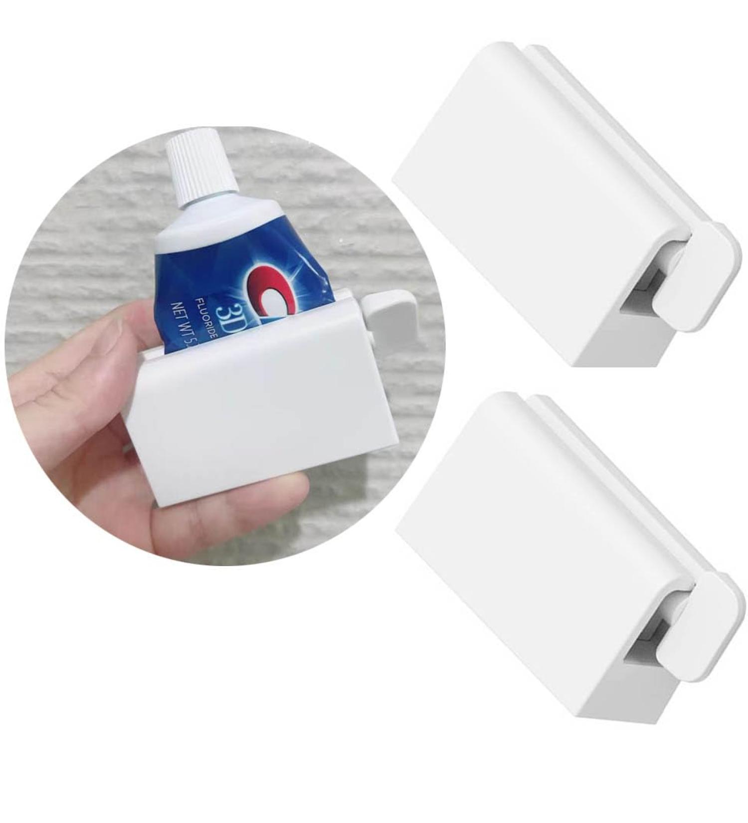 2pcs - Toothpaste Tube Roller Squeezers ABS Plastic Toothpaste Tube Wringer Seat Holder Stand Eco-Friendly Manual Toothpaste Squeeze Dispenser for Bathroom Accessories (White) - Buy Online on GoSupps.com