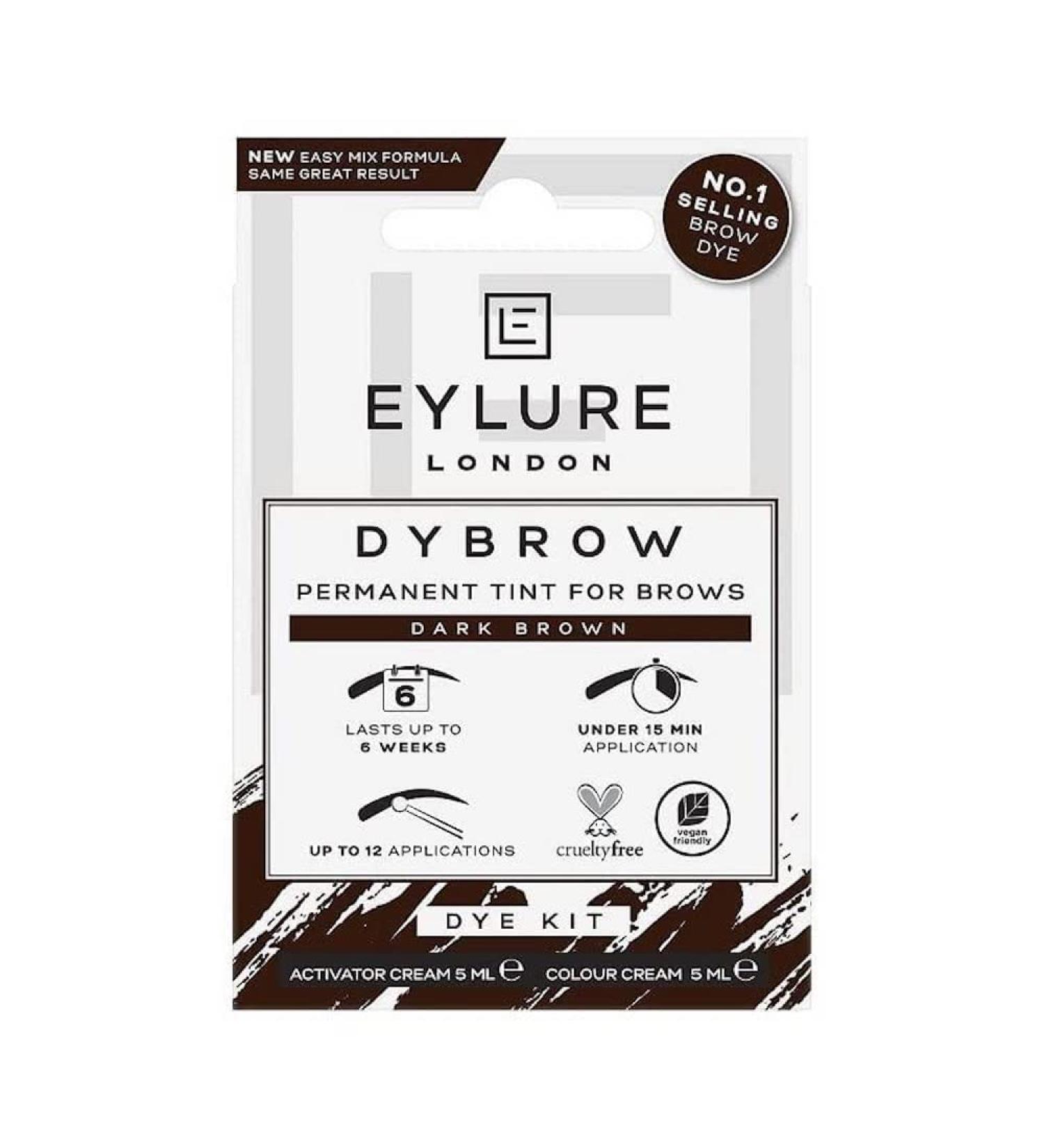 Eylure DYBROW Eyebrow Dye Kit Dark Brown - Professional Brow Tinting Solution - Buy Online on GoSupps.com