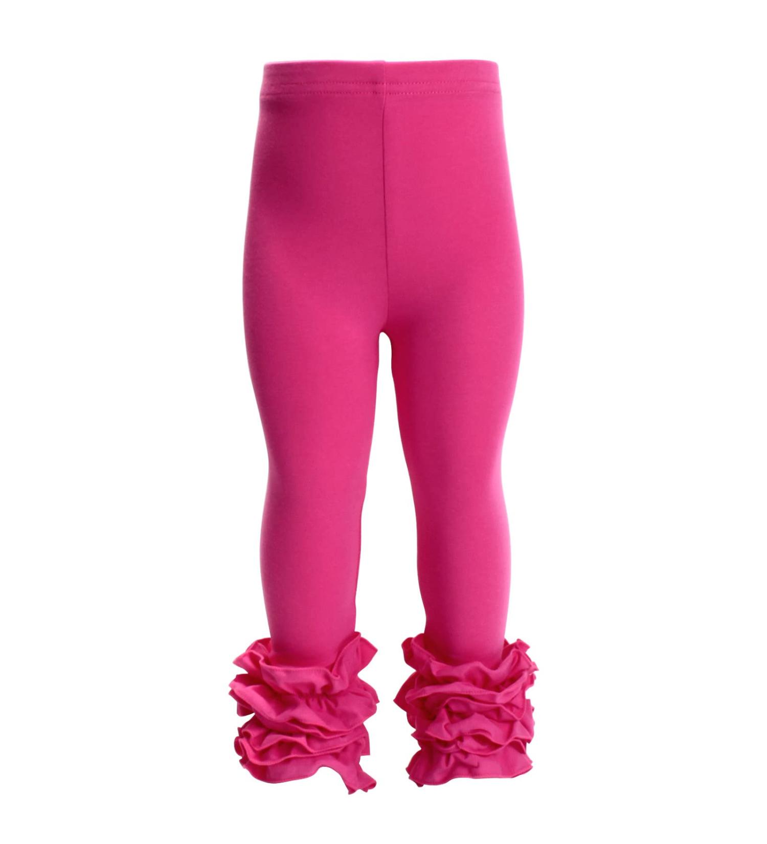 Hoolchean Baby Toddler Girls Cotton Ruffle Leggings 3-6 Months - Rosy - Buy Online on GoSupps.com