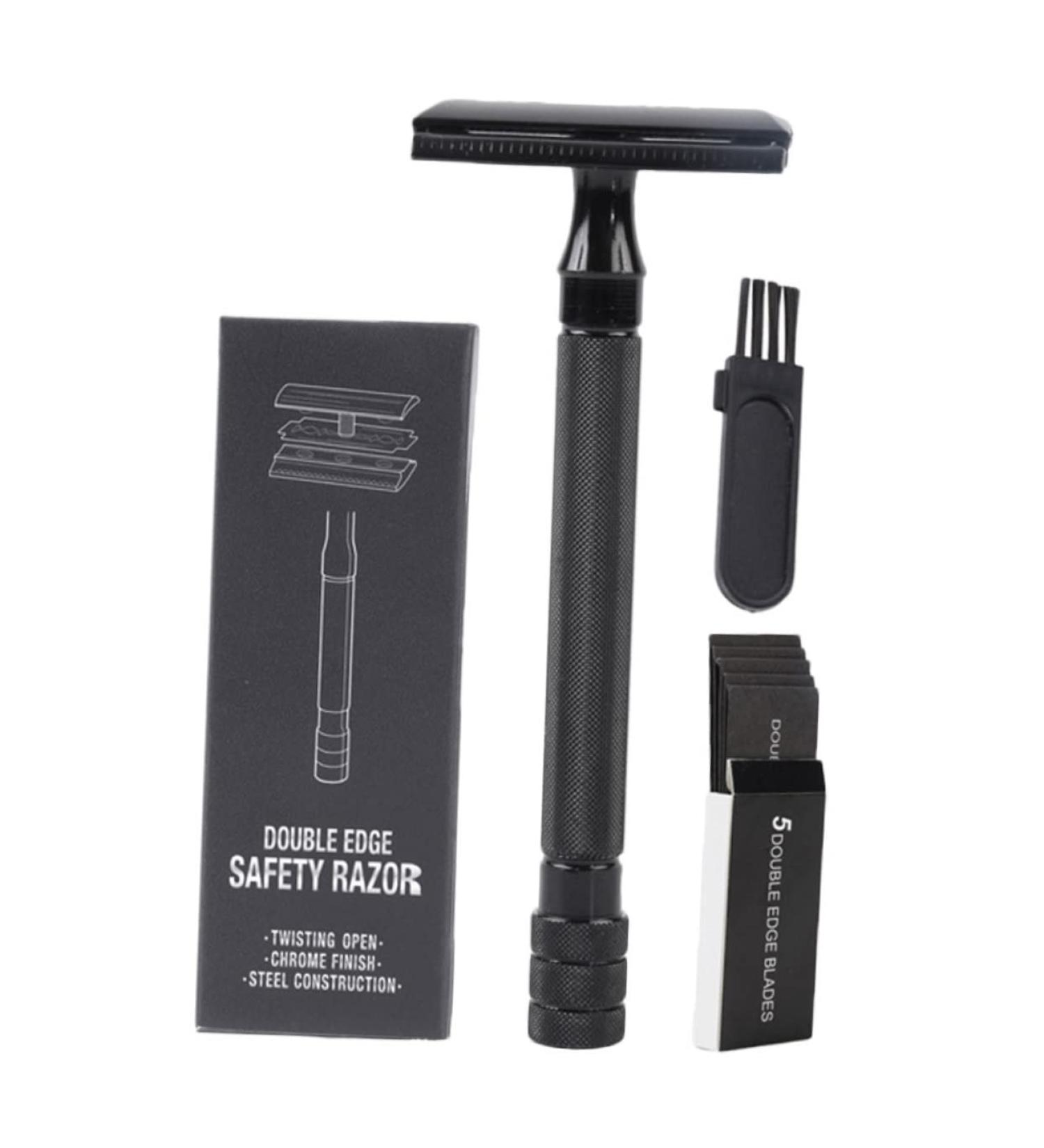 3 Sets Manual Shaver - Double Edge Beard & Hair Razor | Premium Metal Face Razor for Smooth Shaving - Buy Online on GoSupps.com