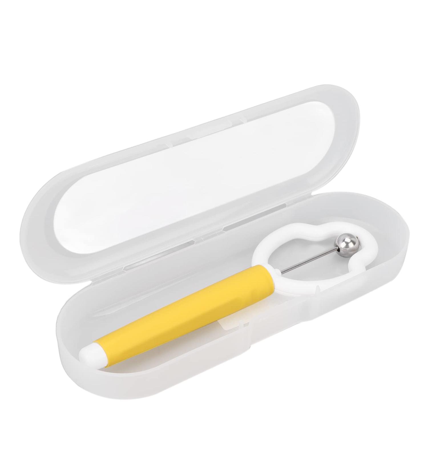 Verdant Touch Tongue Tip Training Tool - Professional Stainless Steel Exerciser for Oral Muscle Training in Yellow - International Shipping Available - Buy Online on GoSupps.com