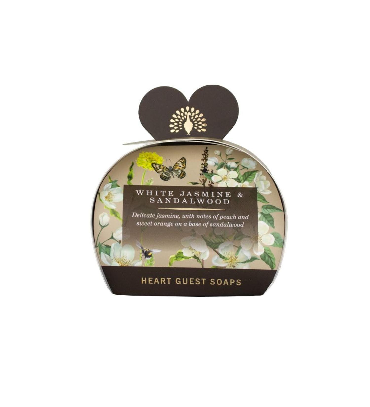 Buy Luxury Sandalwood Shea Butter Guest Soaps | English Soap Company - Moisturizing Heart Shaped Soaps | White Jasmine & Sandalwood Scent | International Shipping - Buy Online on GoSupps.com