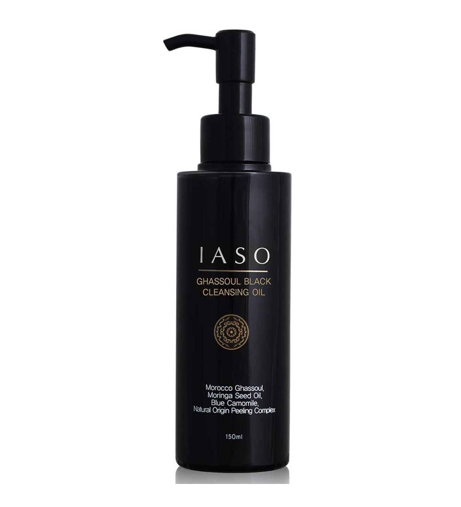 Buy IASO Ghassoul Black Cleansing Oil 7.76oz | Remove Blackheads & Makeup | Best Cleansing Oil for Face - Buy Online on GoSupps.com