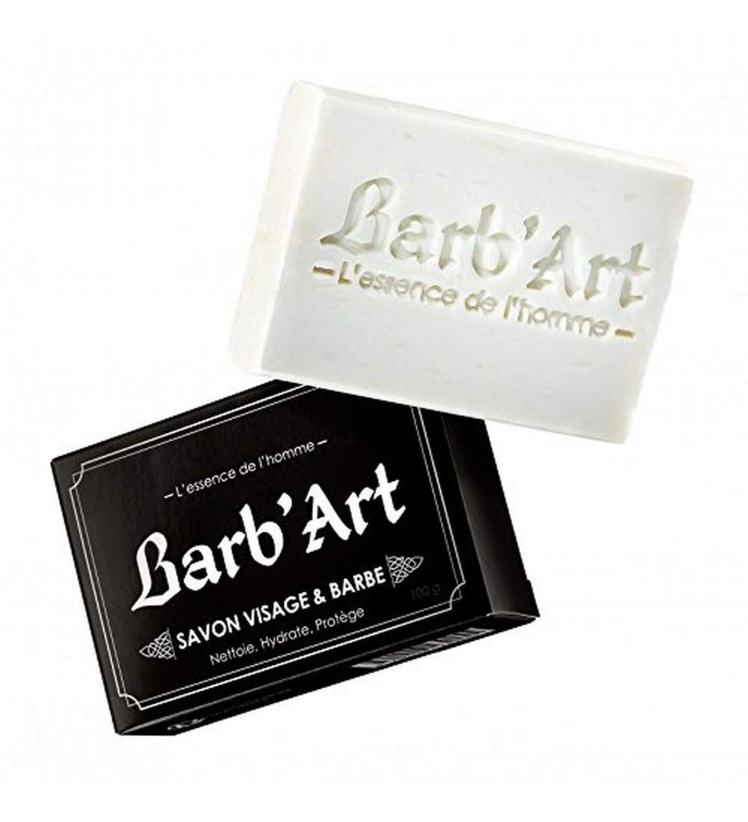 Barb'Art Organic Beard and Face Soap Olive - Rosemary Barb'Art No. 1 French since 2015 100 g Fresh and Natural Fragrance Made in France Free Delivery Satisfied or Refund