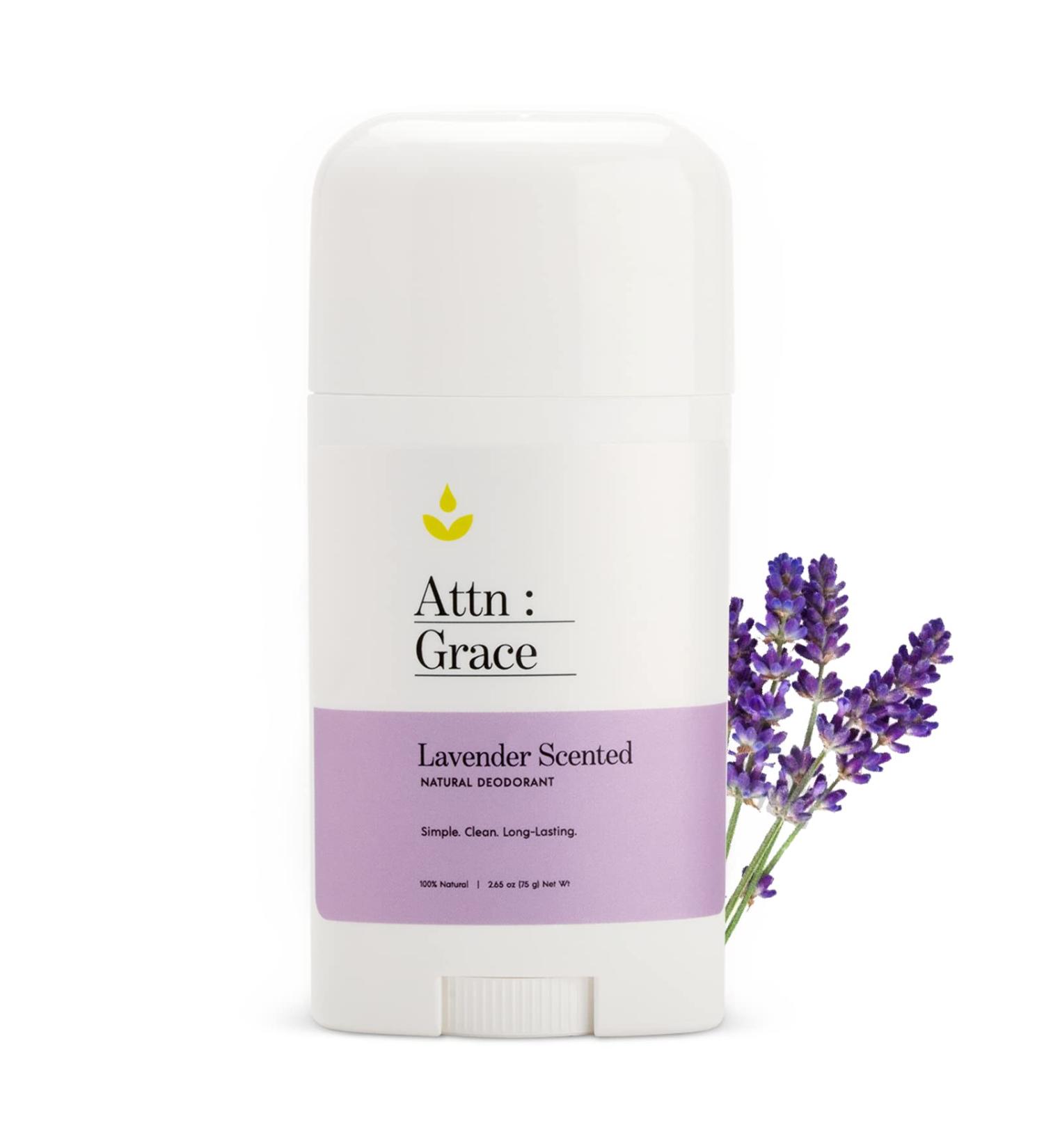 Grace Aluminum-Free Deodorant - All Natural Long Lasting Sweat Protection - Vegan & Cruelty-Free (Lavender) | Baking Soda Free - Buy Online on GoSupps.com