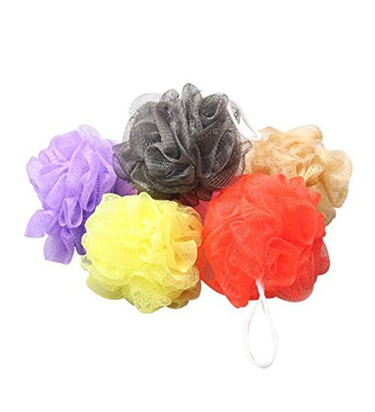 Bath Poufs Shower Sponge 10-Pack in Assorted Colors - Buy Online on GoSupps.com