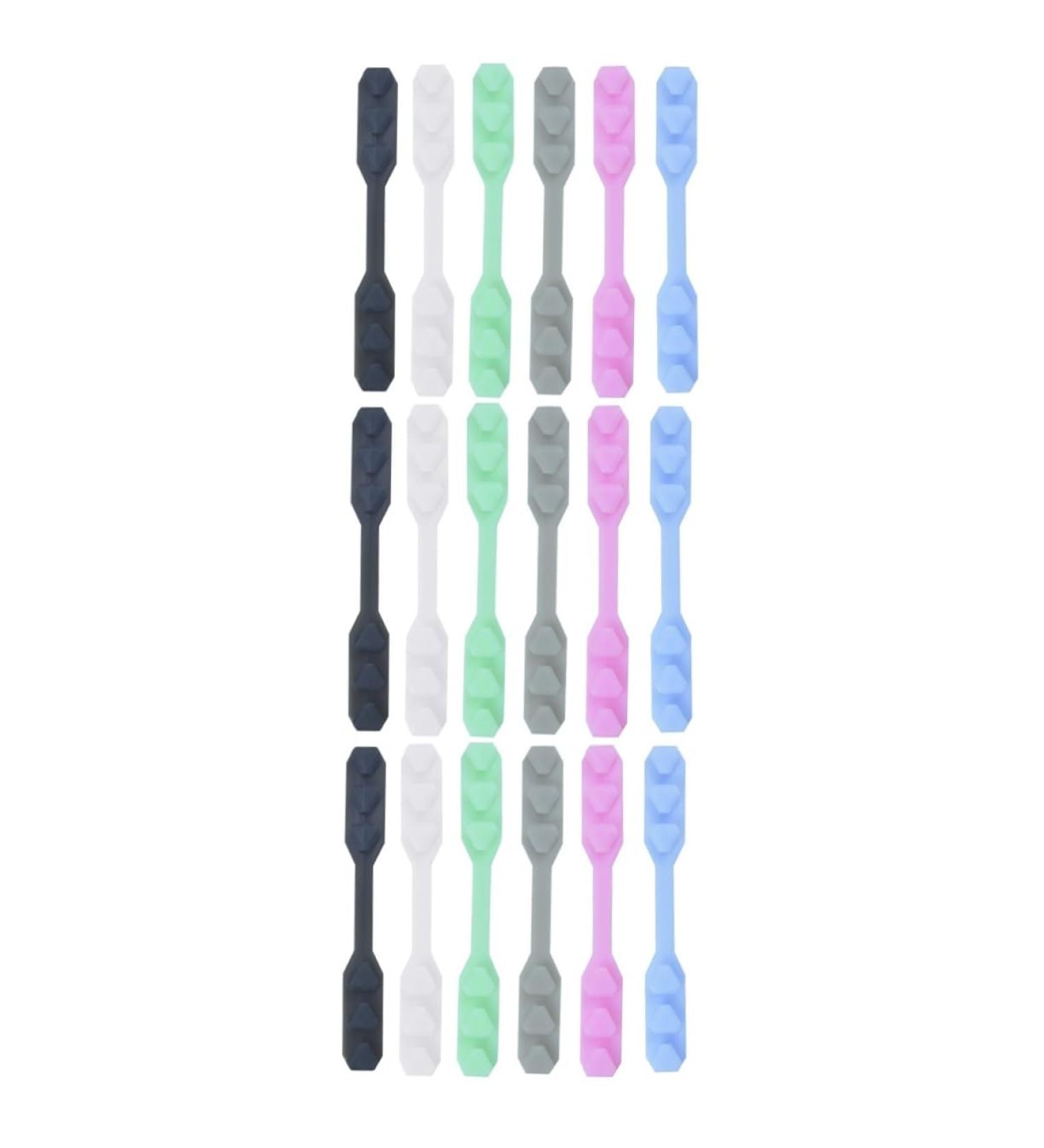 Coheali 18-Piece Facial Mask Accessories Set | Black & Green Earrings Hooks & Belt Extensions | Stress Relief - 1 Pack (3 Colors) - Buy Online on GoSupps.com