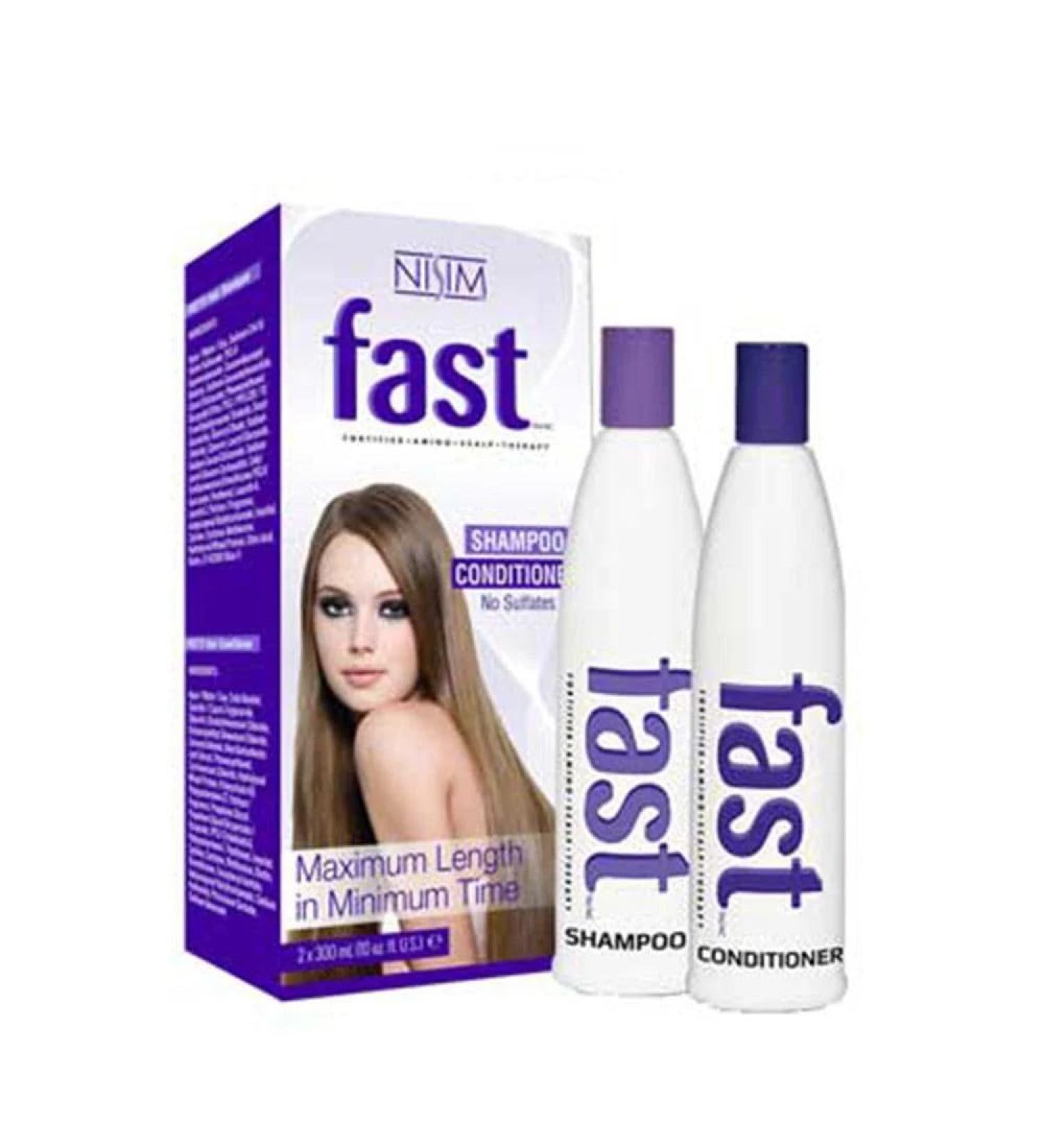Nisim F.A.S.T. Fortified Amino Scalp Therapy Shampoo & Conditioner - Helps Improve Natural and Healthy Life Cycle of Hair - Sulfate-free and Paraben-free - Hair Care Kit for Men and Women - 10oz/300ml - Buy Online on GoSupps.com