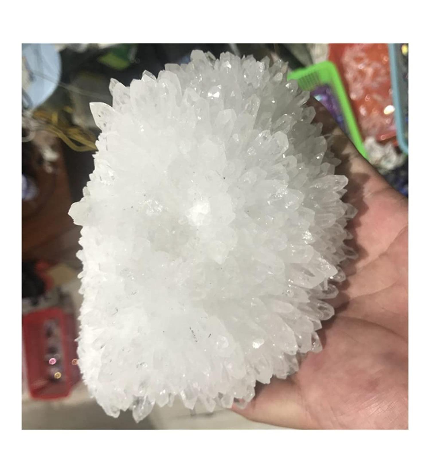 Natural White Crystal Cluster Original Stone degaussing Purification Shock Pendulum Beautiful Crystal Cluster (Size : 400-500g) - Buy Online on GoSupps.com
