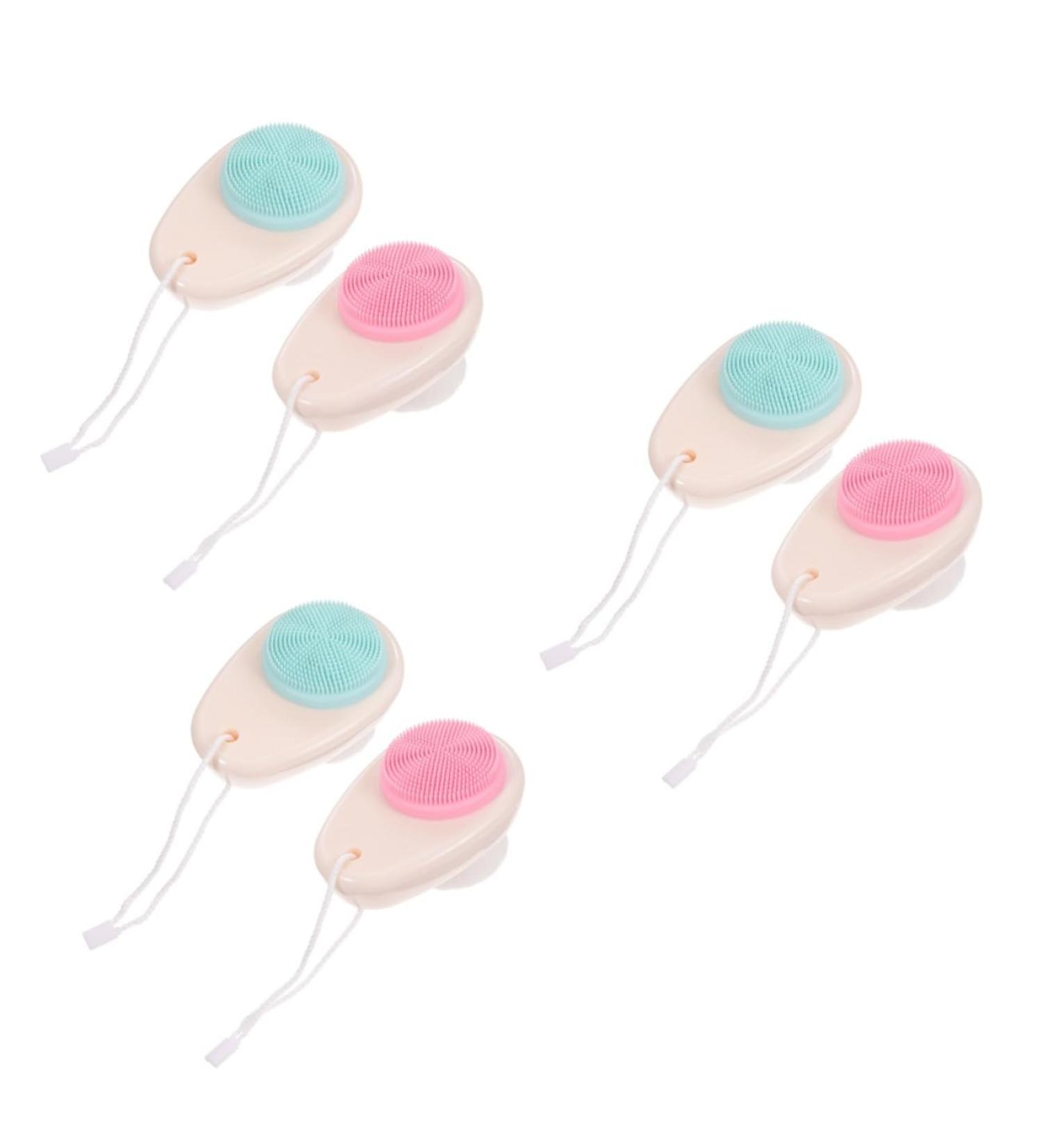 FRCOLOR Pack of 6 Double-Sided Facial Cleansing Brush Female Face Brush Deep Cleansing Brush Silicone Clean Facial Toner Painted Handle 3D Household Cleansing Milk - Buy Online on GoSupps.com
