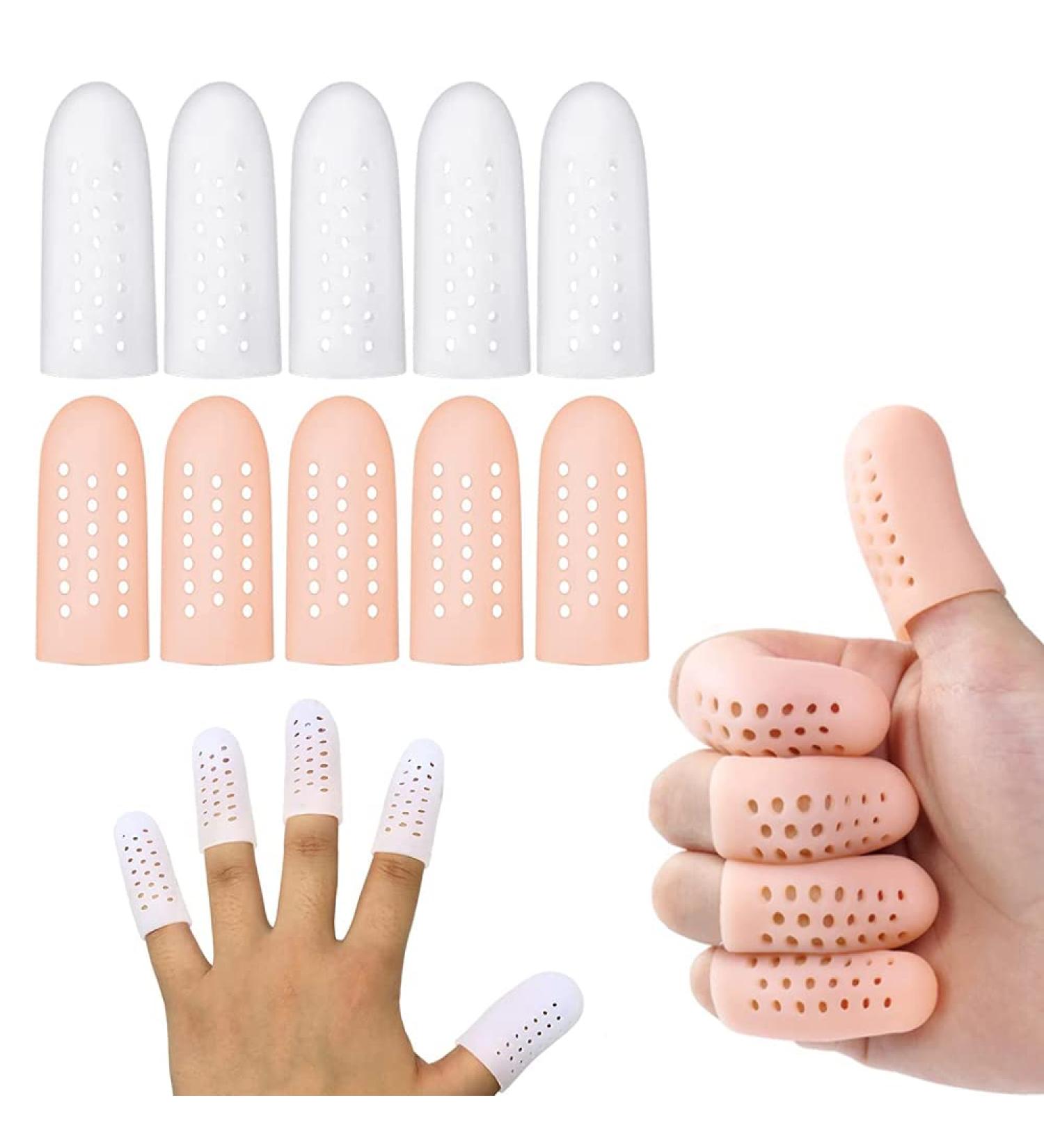 TorSor 10 Pack Finger Cots - Breathable Protectors for Hand and Foot Care - Pain Relief, Blister, Eczema, Cracking - Buy Online on GoSupps.com