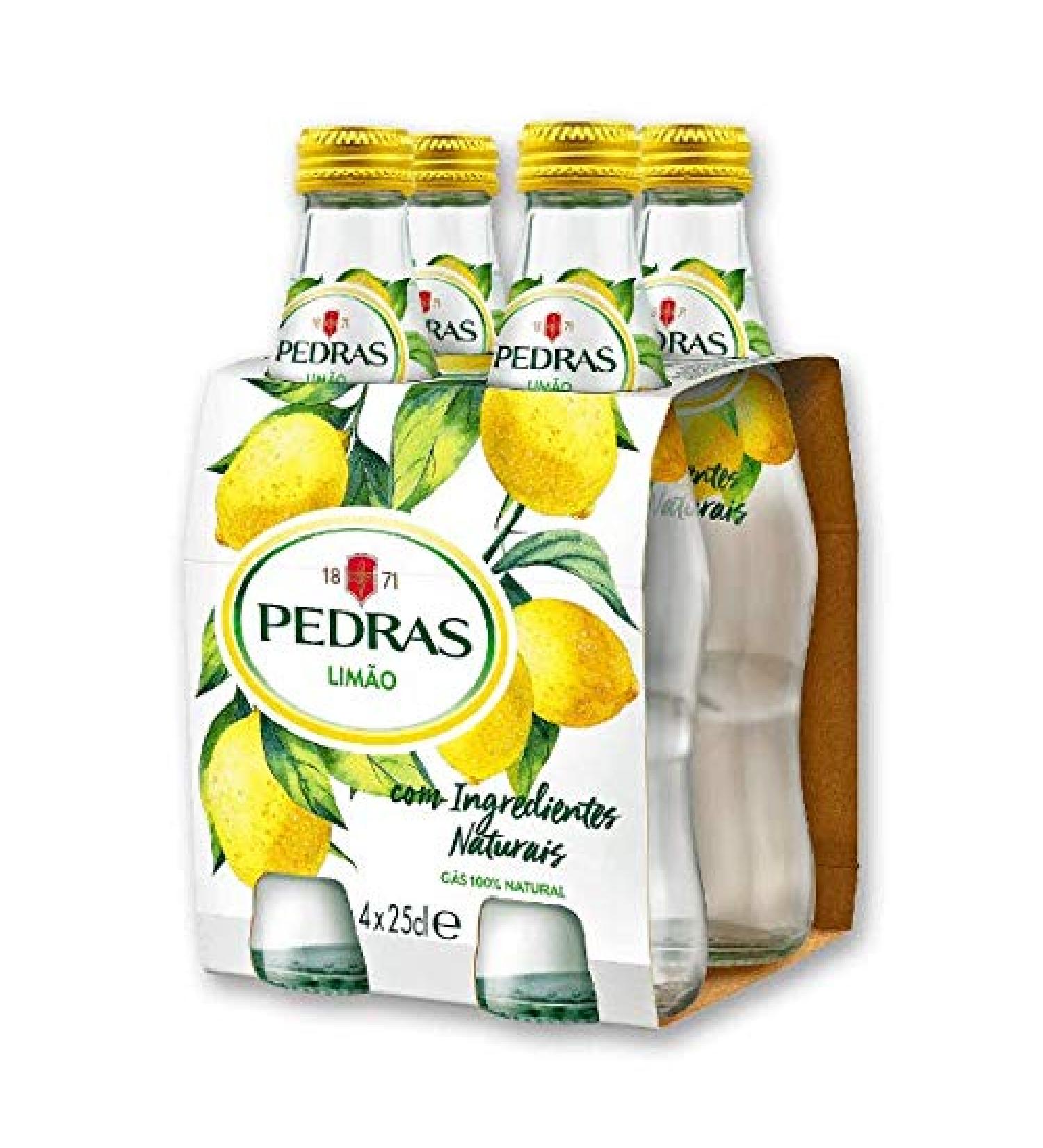 Pedras Eau Min rale P tillante Eau Aromatis e au Citron Pack de 4 x 250 ml - Buy Online on GoSupps.com