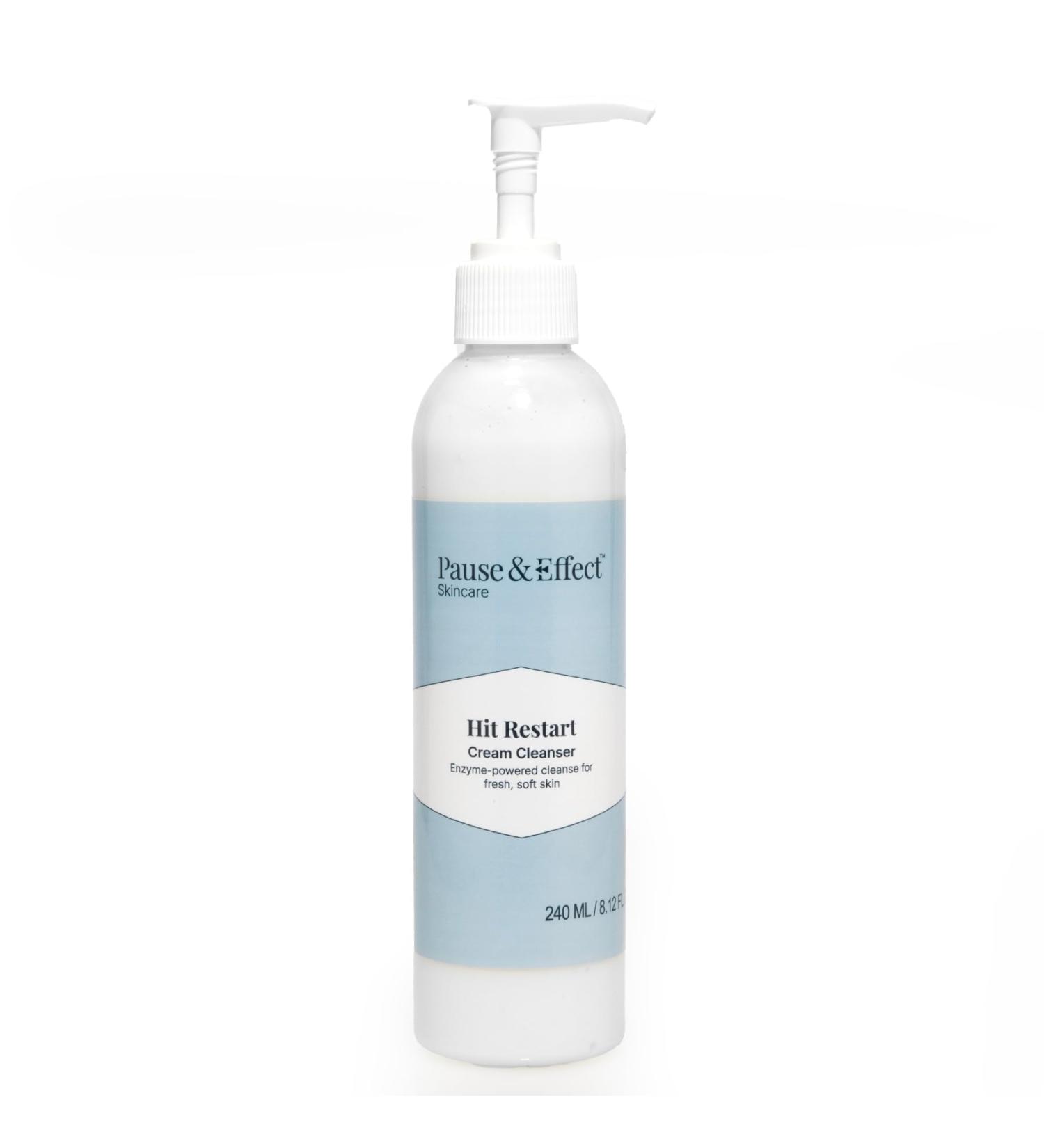 Pause & Effect Gentle Enzyme Cleanser for Menopausal Skin Removes Makeup and Sunscreen Hydrating Face Wash with Green Tea Antioxidants for Sensitive or Dry Skin - Buy Online on GoSupps.com