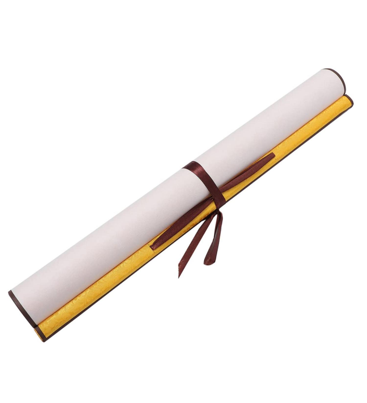 SEWOART Asian Rice Blank Rice Paper Scroll Office Accessories Japanese Wall Art Professional Rice Paper Work Paper Japandi Decor Yellow 1.5X40X119CM - Buy Online on GoSupps.com