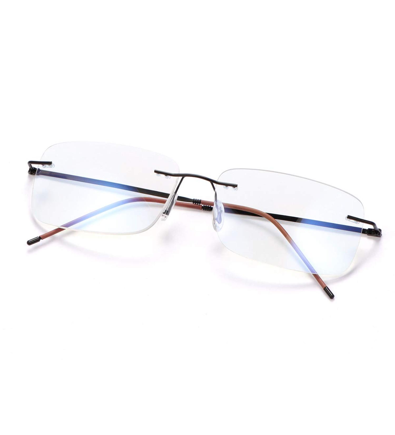 Yimi Progressive Multifocus Reading Glasses for Men & Women - Anti-Blue Light Retro Design Anti-Fatigue - Black & Brown 2.0x - Buy Online on GoSupps.com