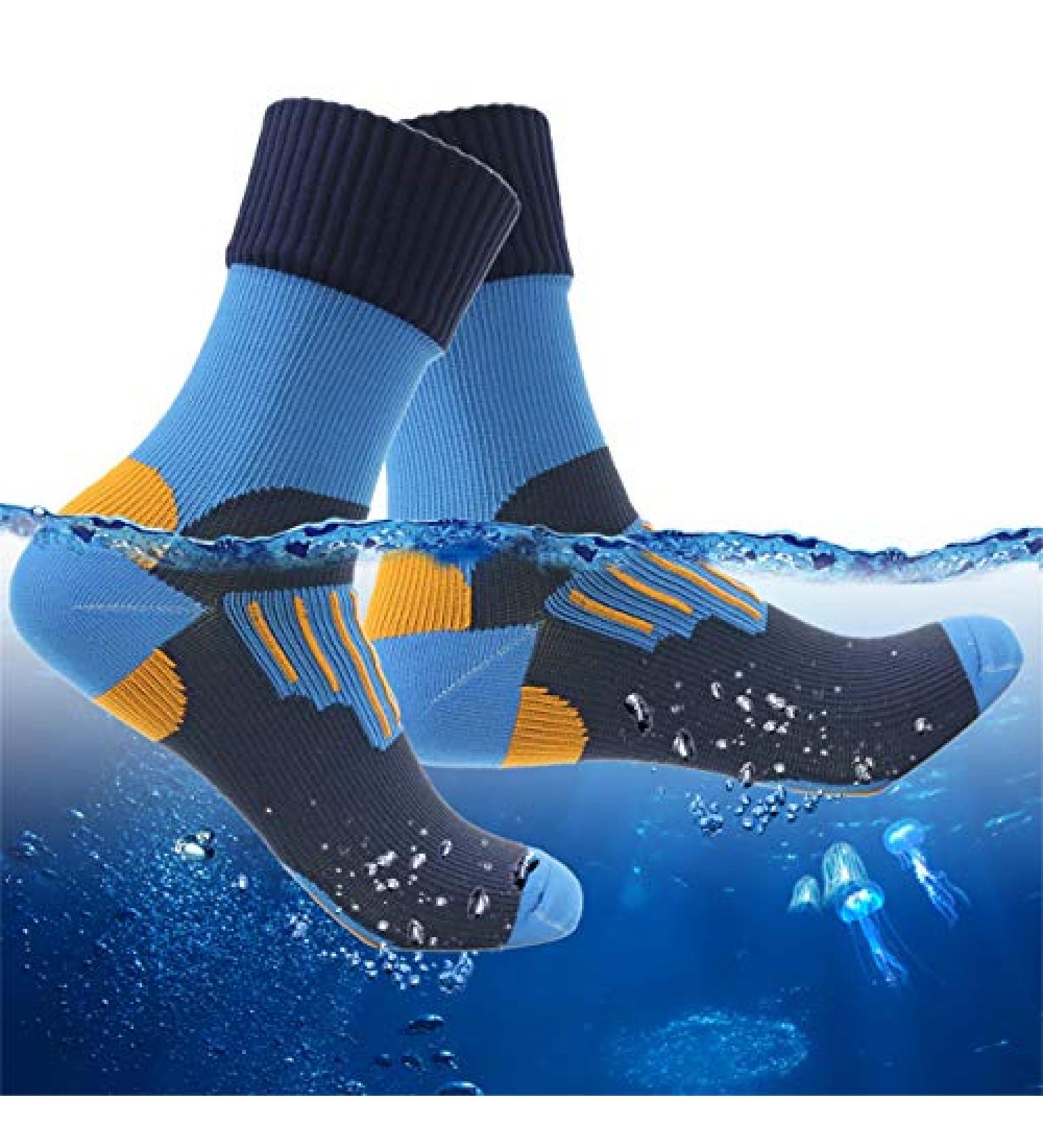 Randy Sun Waterproof Unisex Hiking Crew Socks - Blue Medium | Trail Running, Wading, Kayaking - 1 Pair - Buy Online on GoSupps.com