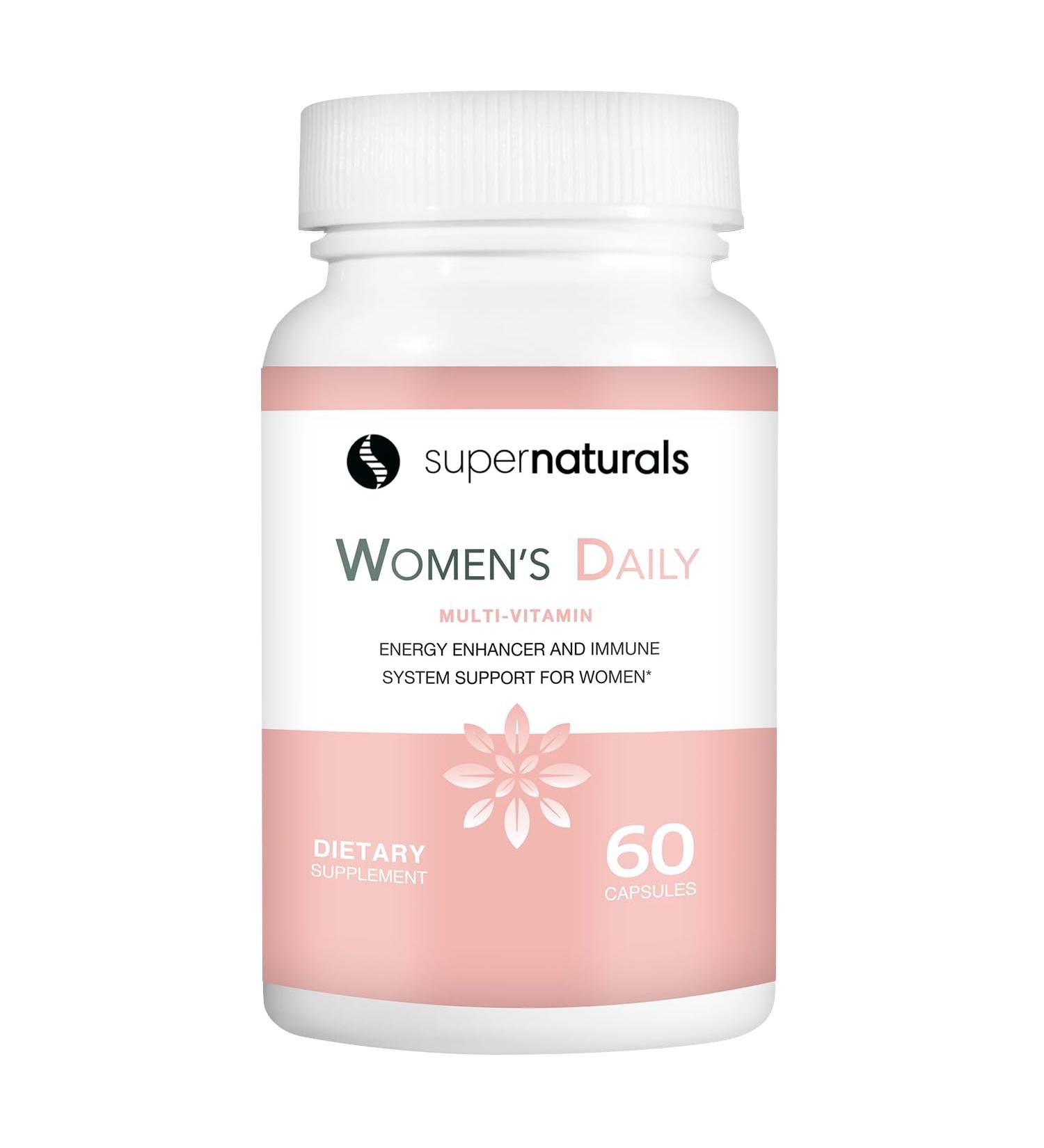 Super Naturals Health Multivitamin for Women Immune Defense Supplement Multivitamin Capsules Vegan Supplements for Women - 60 Capsules - Buy Online on GoSupps.com
