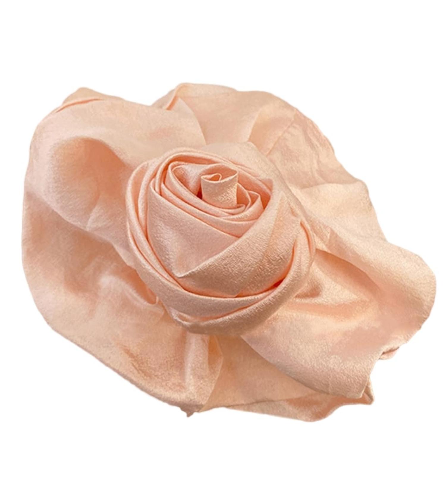 hgnxa Fabric Rose Flower Hair Claw Clip for Wedding Vintage Banana Barrettes n-Slip Jaw Clip Bride Hair Claw Ponytail Holder Pink - Buy Online on GoSupps.com