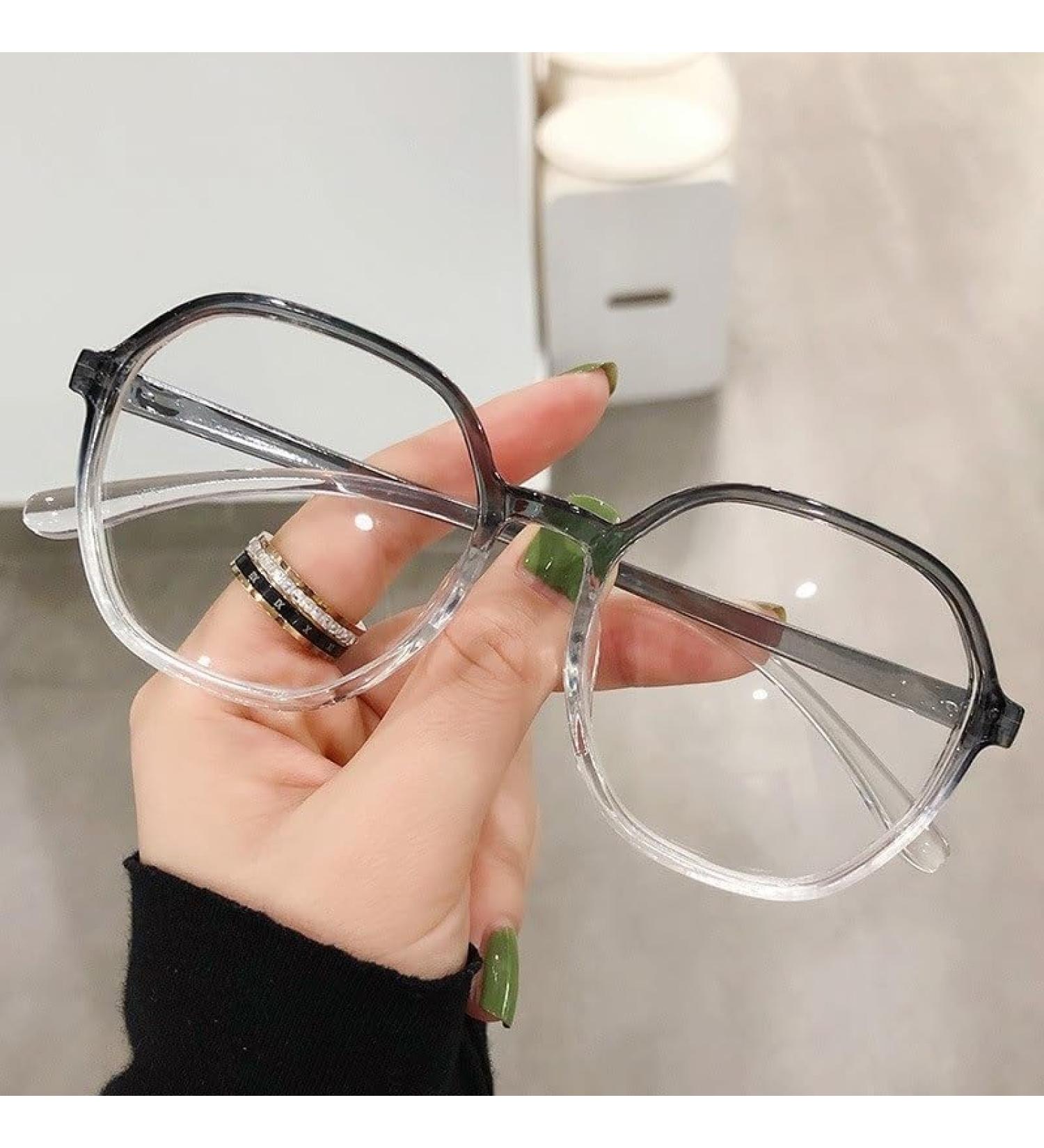 Buy PARWANA Blue Light Blocking Round Reading Glasses - Unbreakable +150 Clear-Gray Eyeglasses for Eye Strain Relief | Shop Internationally - Buy Online on GoSupps.com