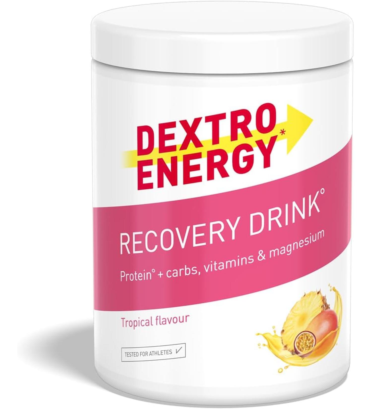 Dextro Energy Recovery Drink Tropical 356g - Electrolyte Powder with Vitamins & Magnesium for Muscle Recovery - Buy Online on GoSupps.com