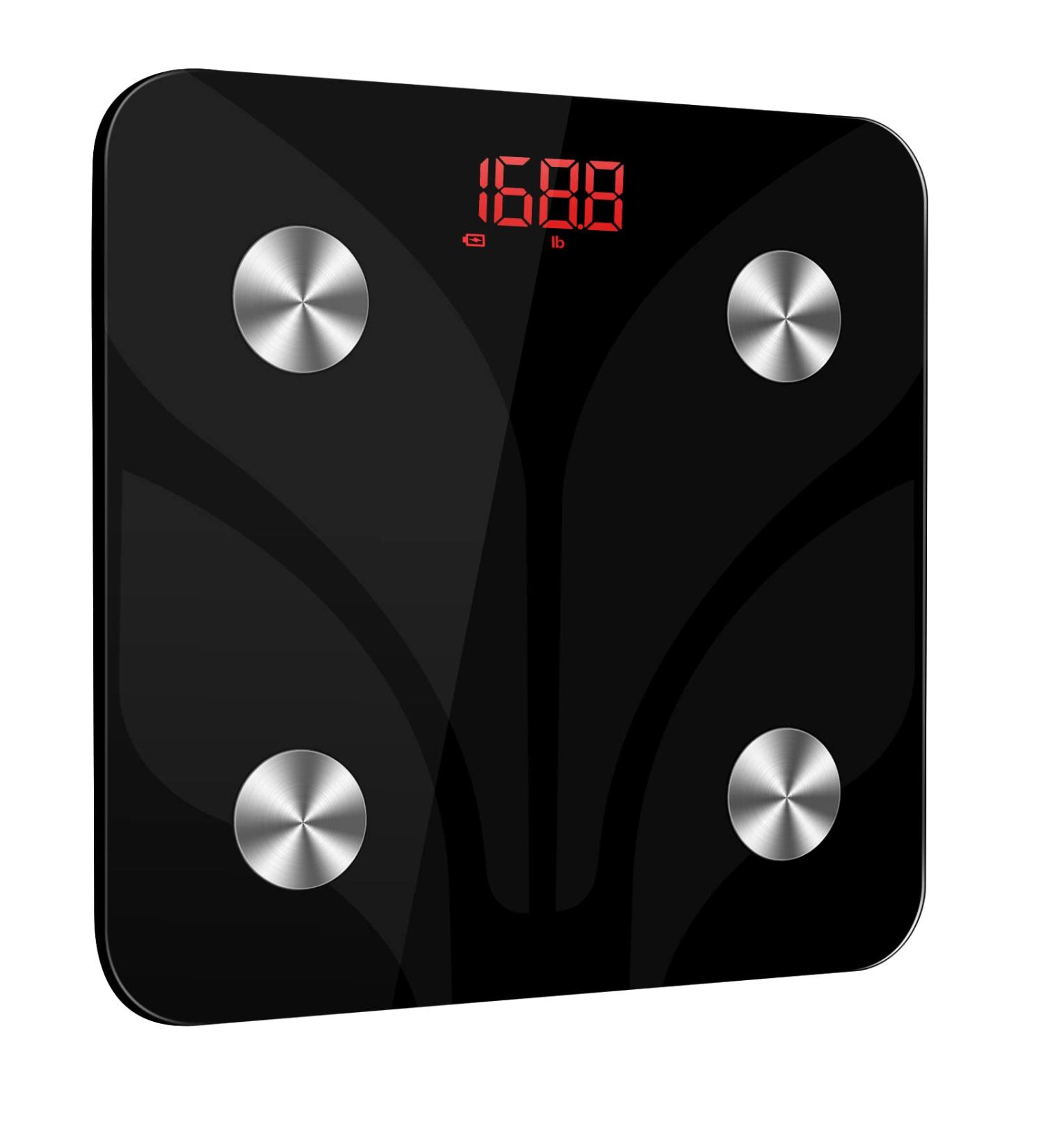 Digital Bathroom Body Weight Scale - High Precision Electronic Weighing Scale with Tempered Glass, LED Display, Step-On Technology - 400lb/180kg Capacity - Buy Online on GoSupps.com