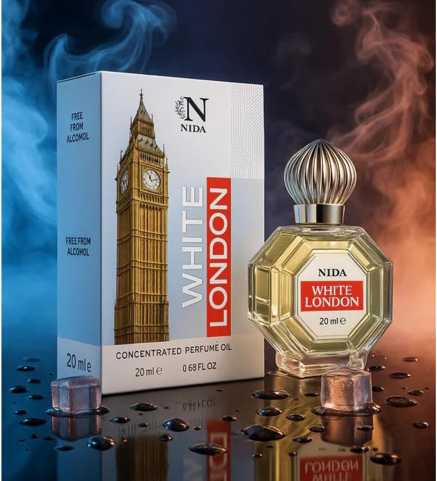 N.I.D.A. White London Concentrated Attar Perfume Oil Vegan Attar Alcohol-Free 20 ml - Buy Online on GoSupps.com