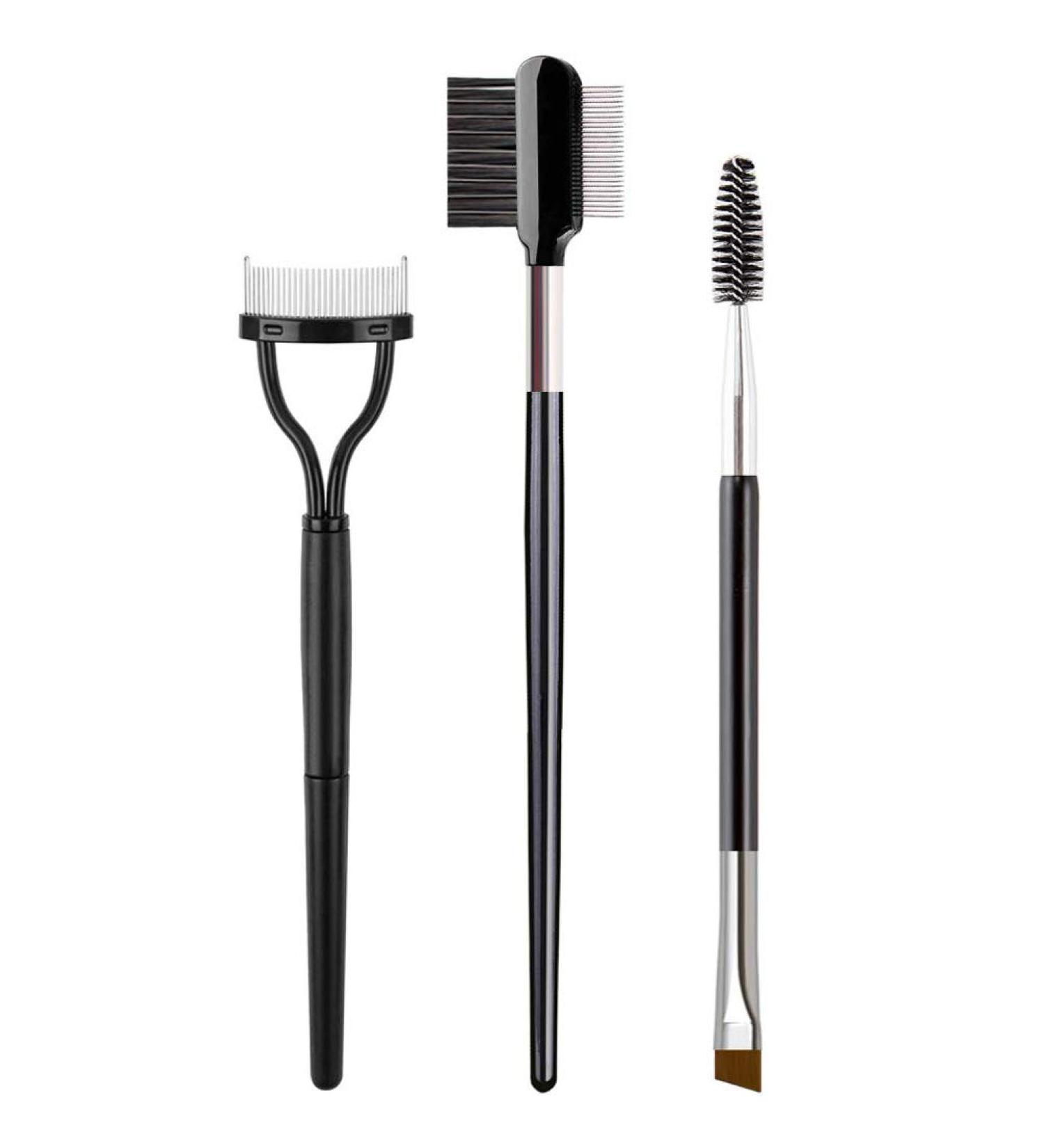 TEOYALL 3 PCS Eyelash Comb and Eyebrow Brush Set - Metal Teeth Grooming Brushes with Spoolie Mascara Separator - Buy Online on GoSupps.com
