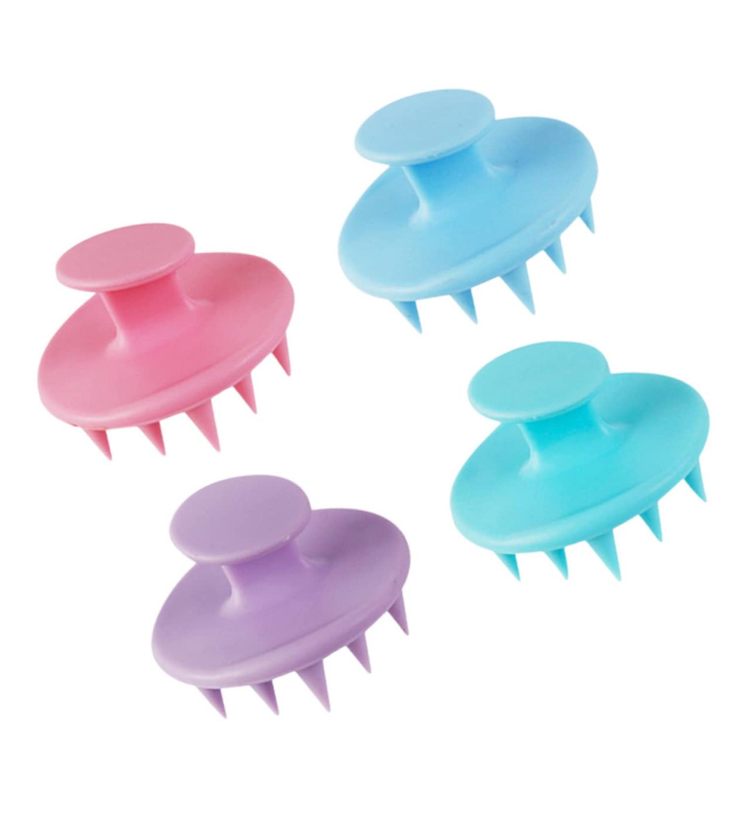 Tovinanna 4-Piece Silicone Shampoo Brush Set | Scalp Massage & Hair Care | Gentle Cleansing & Relaxation - Buy Online on GoSupps.com