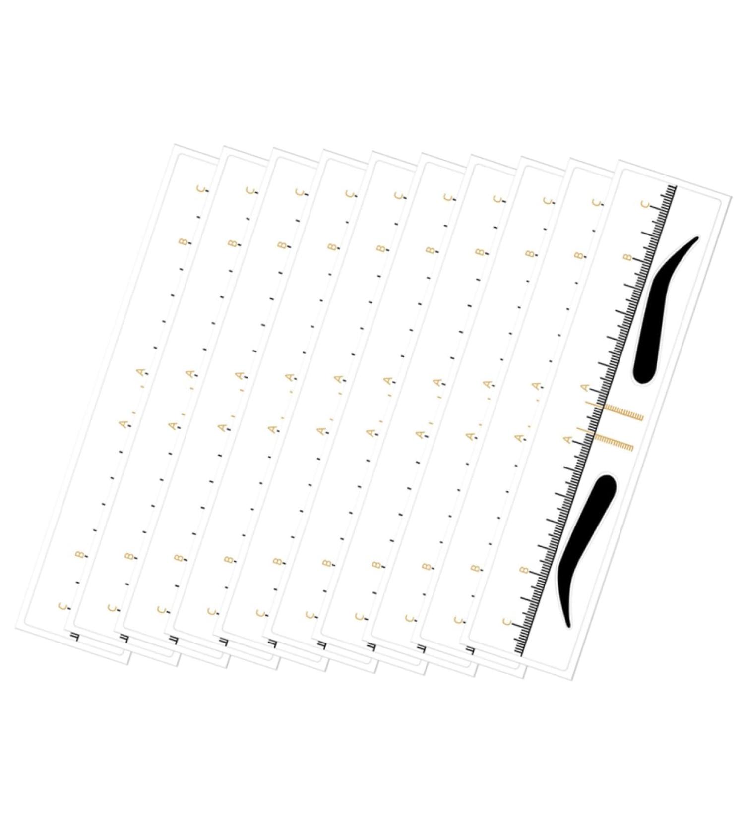 Hemoton 10pcs Eyebrow Positioning Ruler Plastic Eyebrow Ruler Brow Guide Stencil Shape Template Mold Make up - Buy Online on GoSupps.com