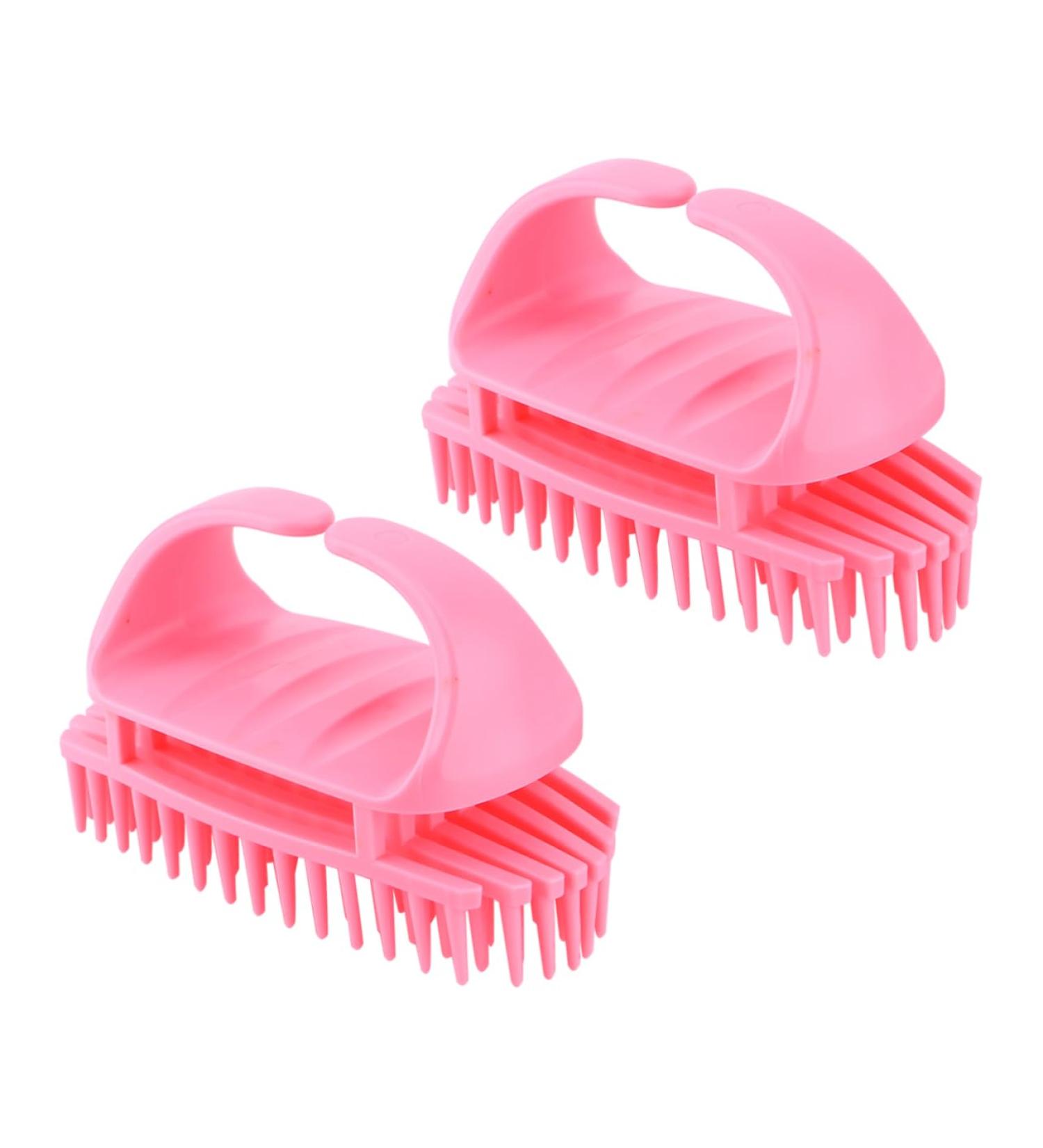 Fomiyes 2-Pack Silicone Shampoo Brush for Women - Scalp Massager for Hair Care Pink | Best Hair Treatment & Washing Tool - Buy Online on GoSupps.com