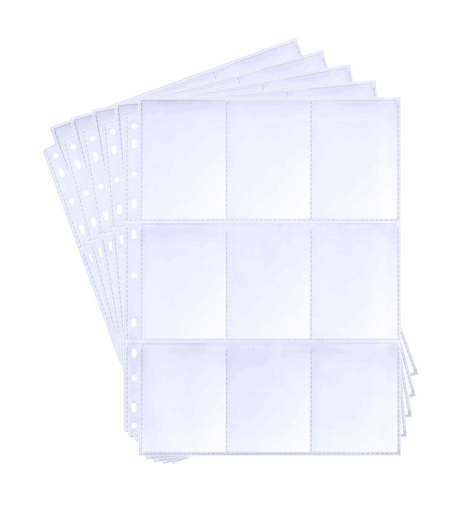 360 Pockets Binder Card Sleeves Double-Sided 9 Pocket Trading Card Pages for 3 Ring Binder  Clear Plastic Pages Sleeves for Sport Cards  Business Cards  Game Cards  Photos 20 - Buy Online on GoSupps.com