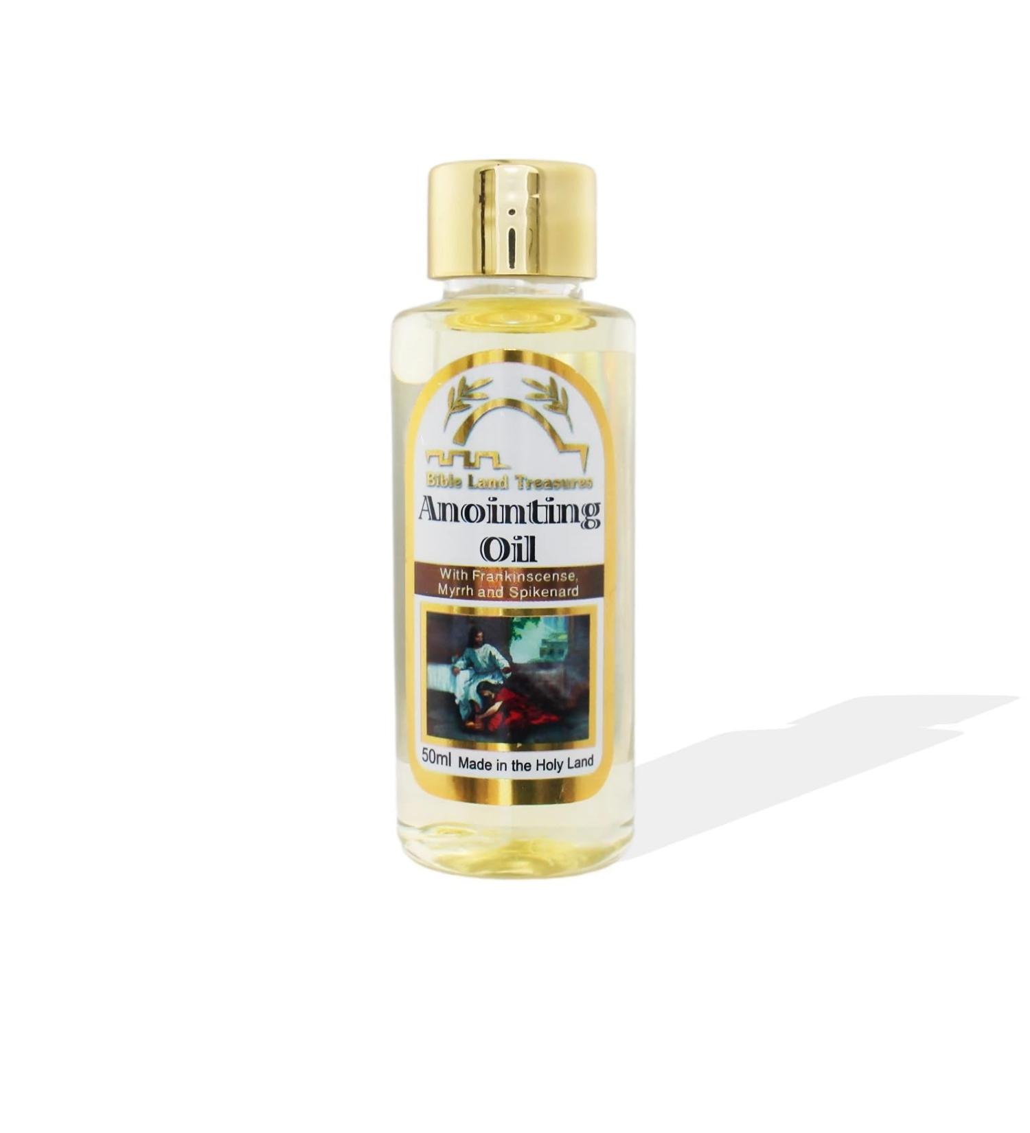 Bible Land Treasures Anointing Oil 50ml/1.7fl.oz with Myrrh Cassia Cinnamon & Sweet Cane Holy Anointing Oil Made in The Holy Land Spiritual Gift for Prayer Blessings & Consecration - Buy Online on GoSupps.com