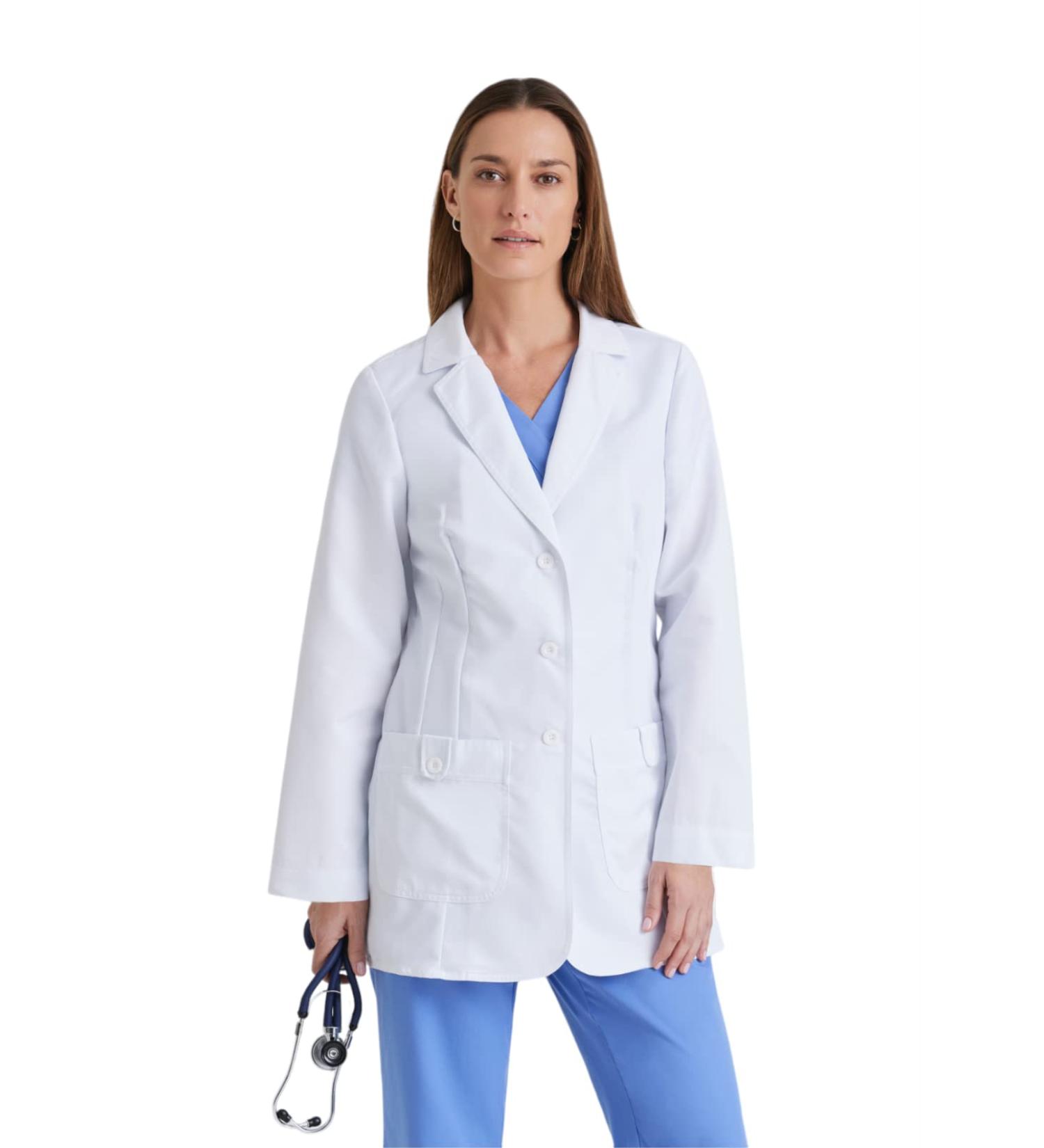 BARCO Signature Grey's Anatomy Scrubs - Hannah Professional Mid-Length Lab Coat | Women's Small White - Buy Online on GoSupps.com