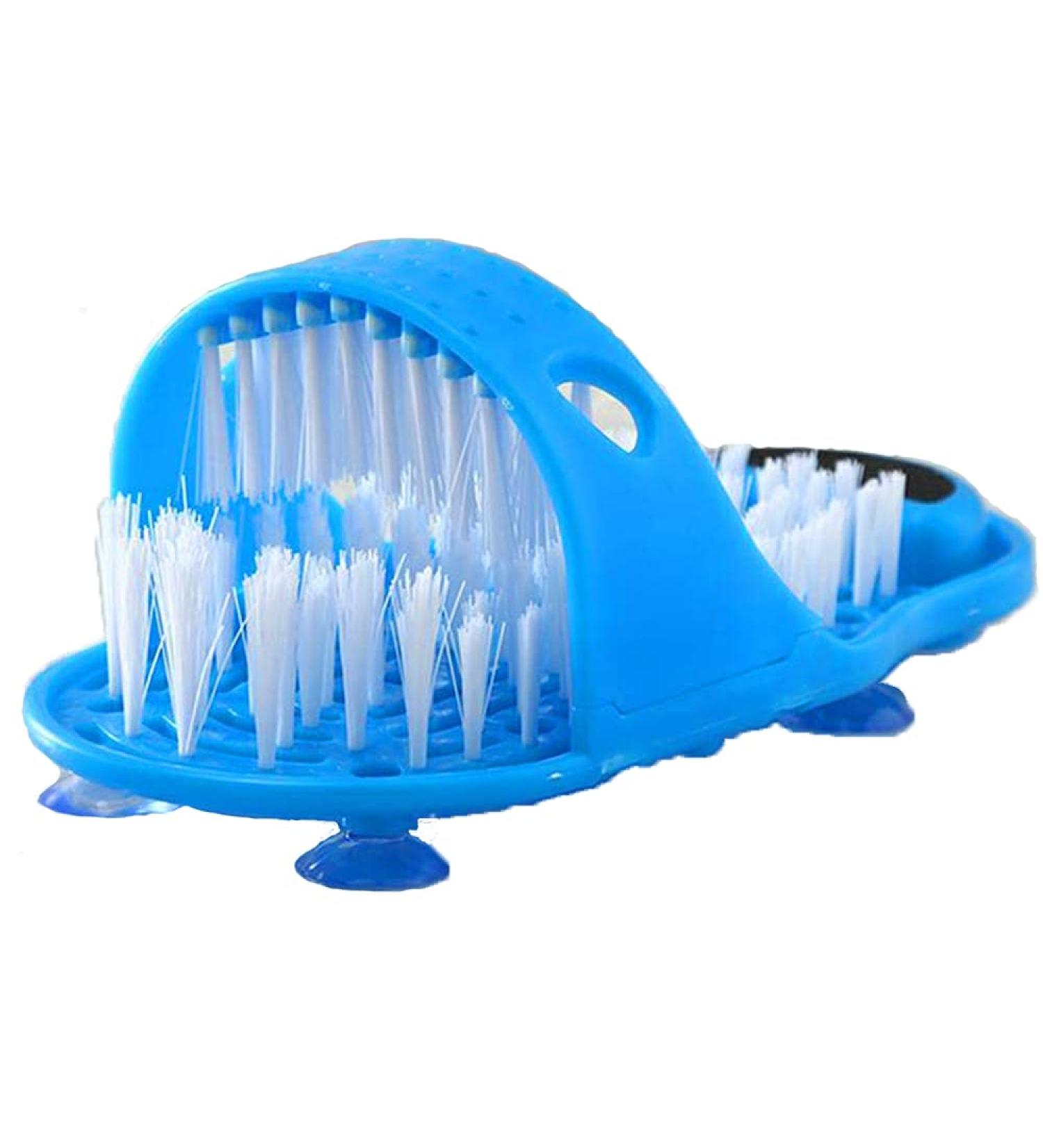 Meidong Shower Foot Scrubber with Dead Skin Remover File | Feet Cleaner for Shower Floor | Suction Cups | 1PCS Blue - Buy Online on GoSupps.com